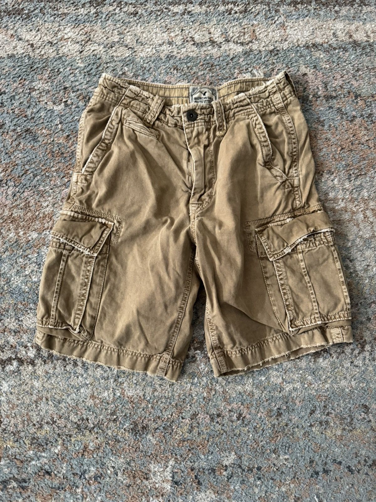 American Eagle Outfitters VTG American Eagle Y2K Dark Brown Faded Cargo Shorts 30 Size US 30 / EU 46 - 1 Thumbnail