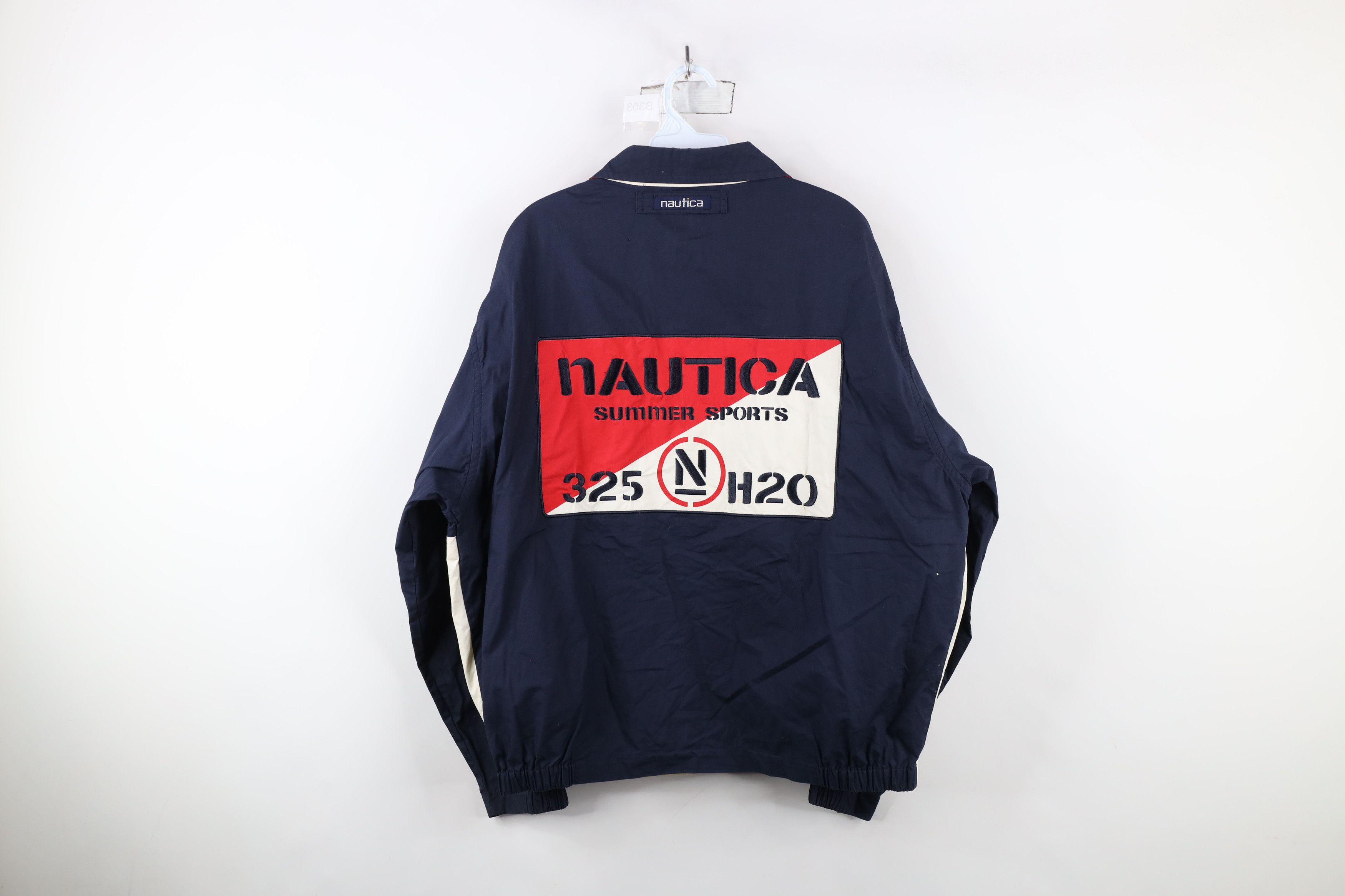 Nautica × Vintage Vintage 90s Nautica Distressed Spell Sailing Bomber Jacket Size US M / EU 48-50 / 2 - 17 Thumbnail