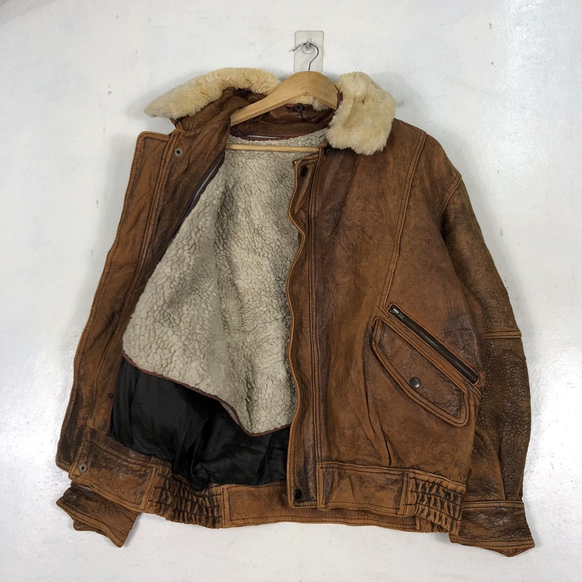 Vintage Mens Robbo Leather Military Jacket Size US M / EU 48-50 / 2 - 9 Thumbnail