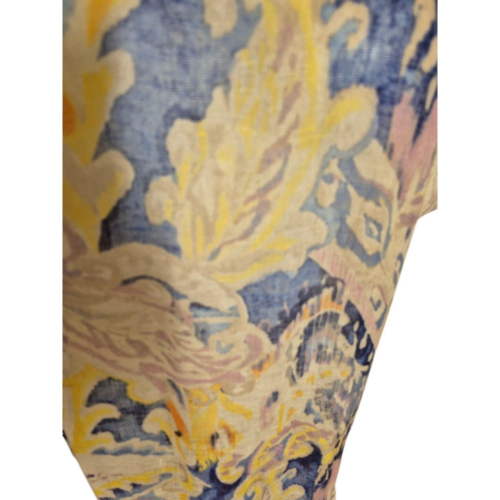 Chicos Chico's Linen Swim Cover Boho Tunic Top Dress Watercolor Fri Size M / US 6-8 / IT 42-44 - 2 Thumbnail