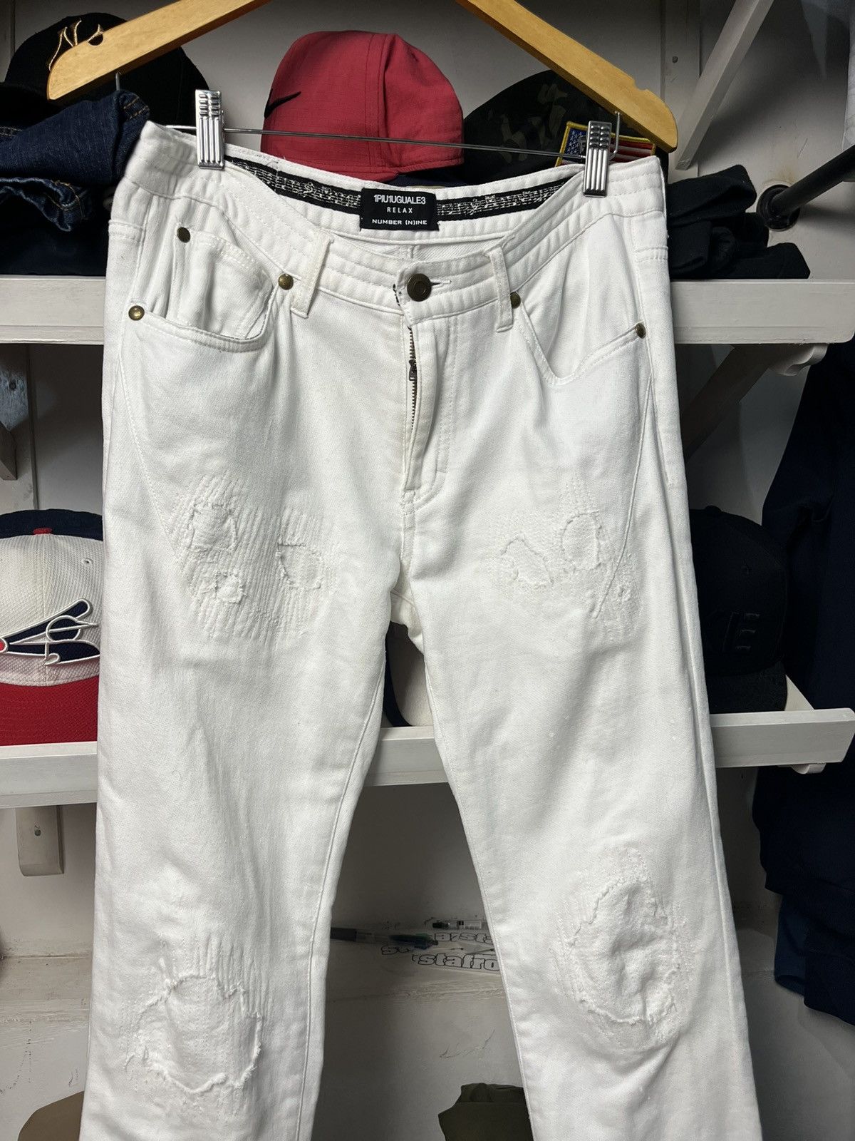 Number (N)ine Number Nine x 1PIU1UGUALE3 Distressed Pants Size US 32 / EU 48 - 4 Thumbnail