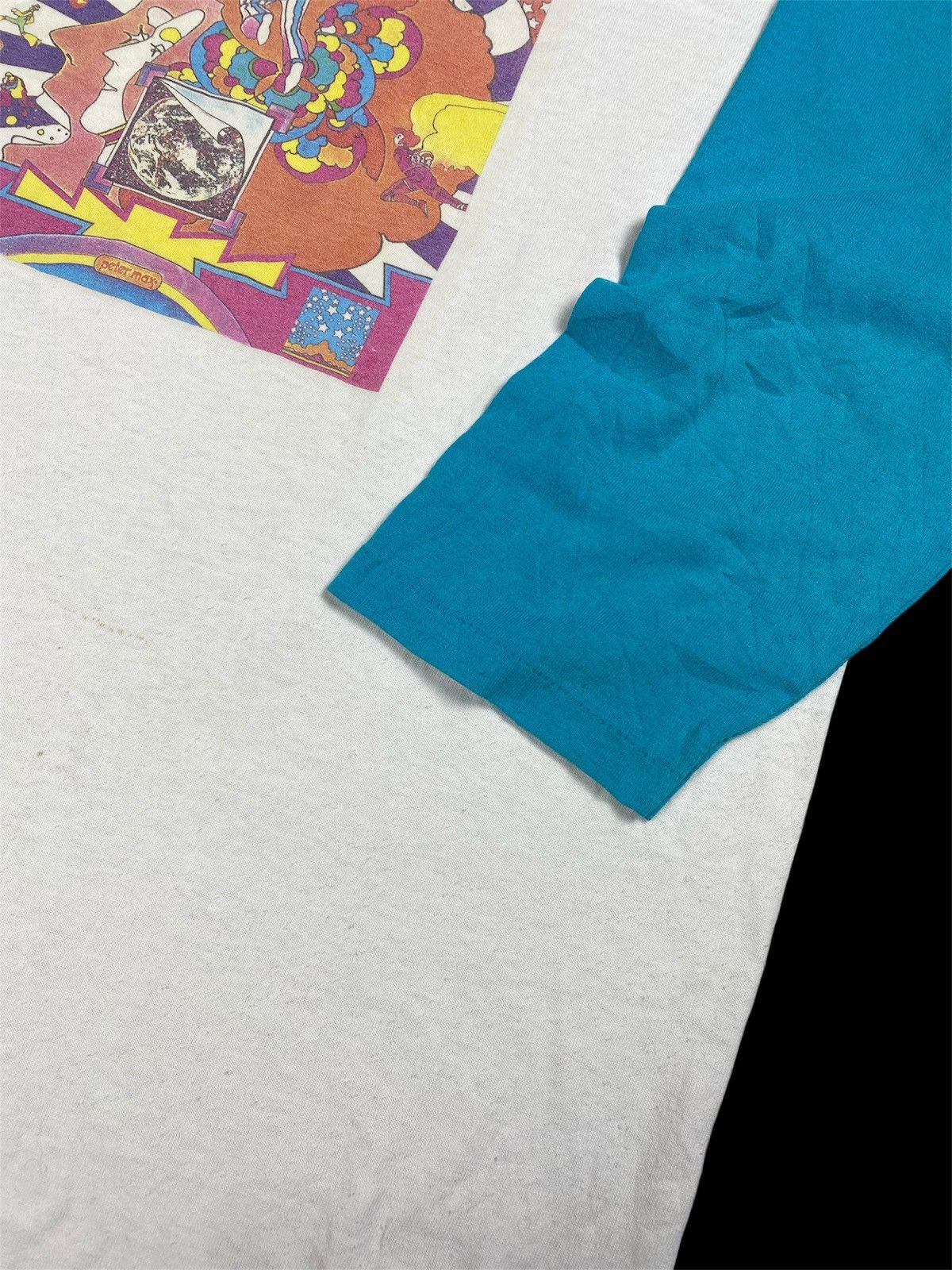 Vintage Vintage Peter Max Psychedelic Three-Quarter Sleeve T-Shirt Size US XL / EU 56 / 4 - 5 Thumbnail