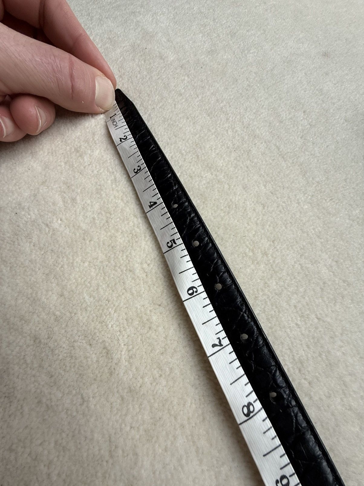 Celine FW23 Celine runway Western gator print black leather belt Size 28 - 10 Thumbnail