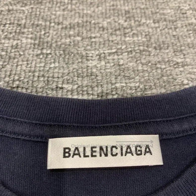 Balenciaga Balenciaga Navy Blue Wheat Pattern Short Sleeve Size US M / EU 48-50 / 2 - 6 Thumbnail