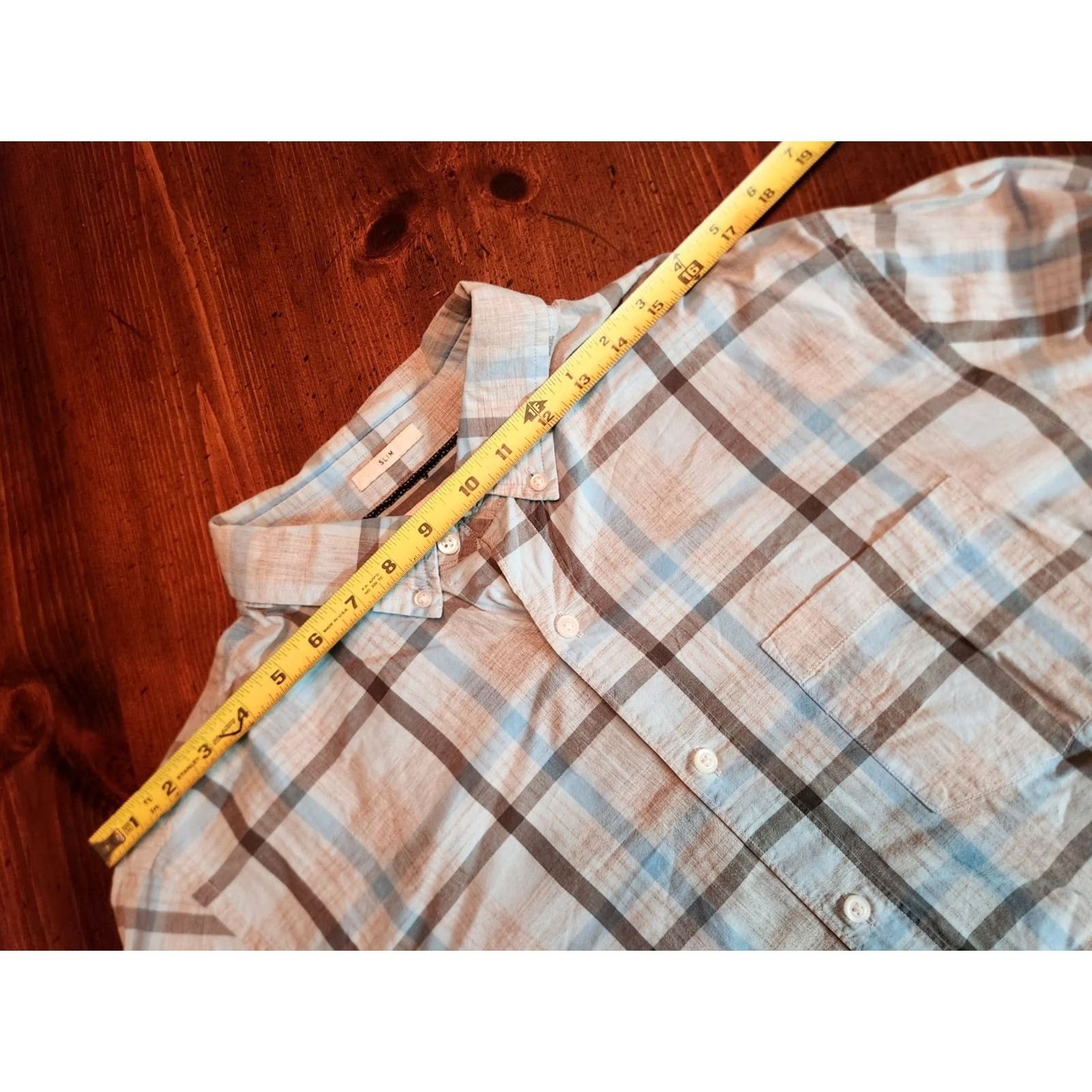 Vintage Hawker Rye Shirt Men’s Large Slim Long Sleeve Button-Down Plaid Blue/Gray/Black Cotton Slim Fit Mens Regular Size L Size US L / EU 52-54 / 3 - 4 Thumbnail