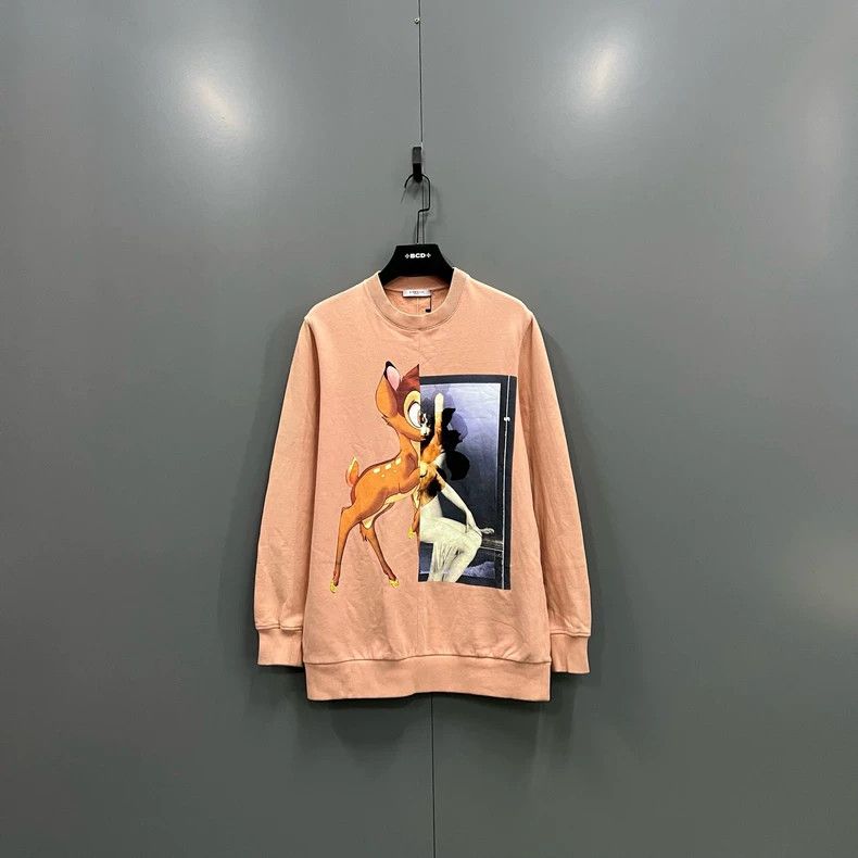 Givenchy Pink Deer Print Hoodie Size S