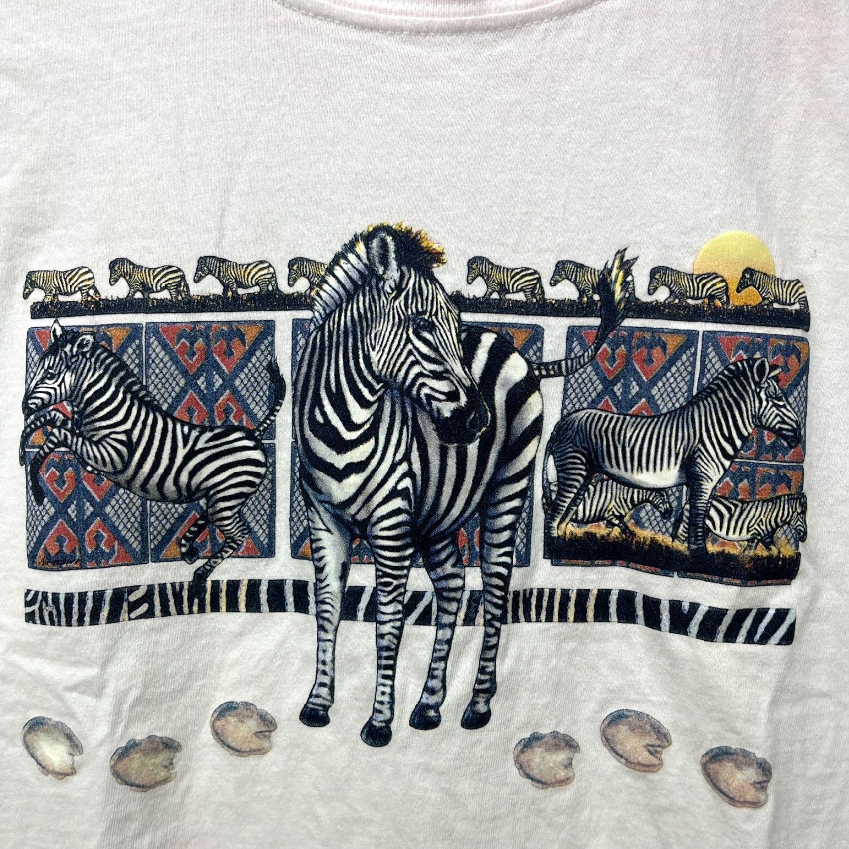 Vintage VINTAGE Zebra Horse Nature Animal T-Shirt L Men White Size US L / EU 52-54 / 3 - 7 Thumbnail