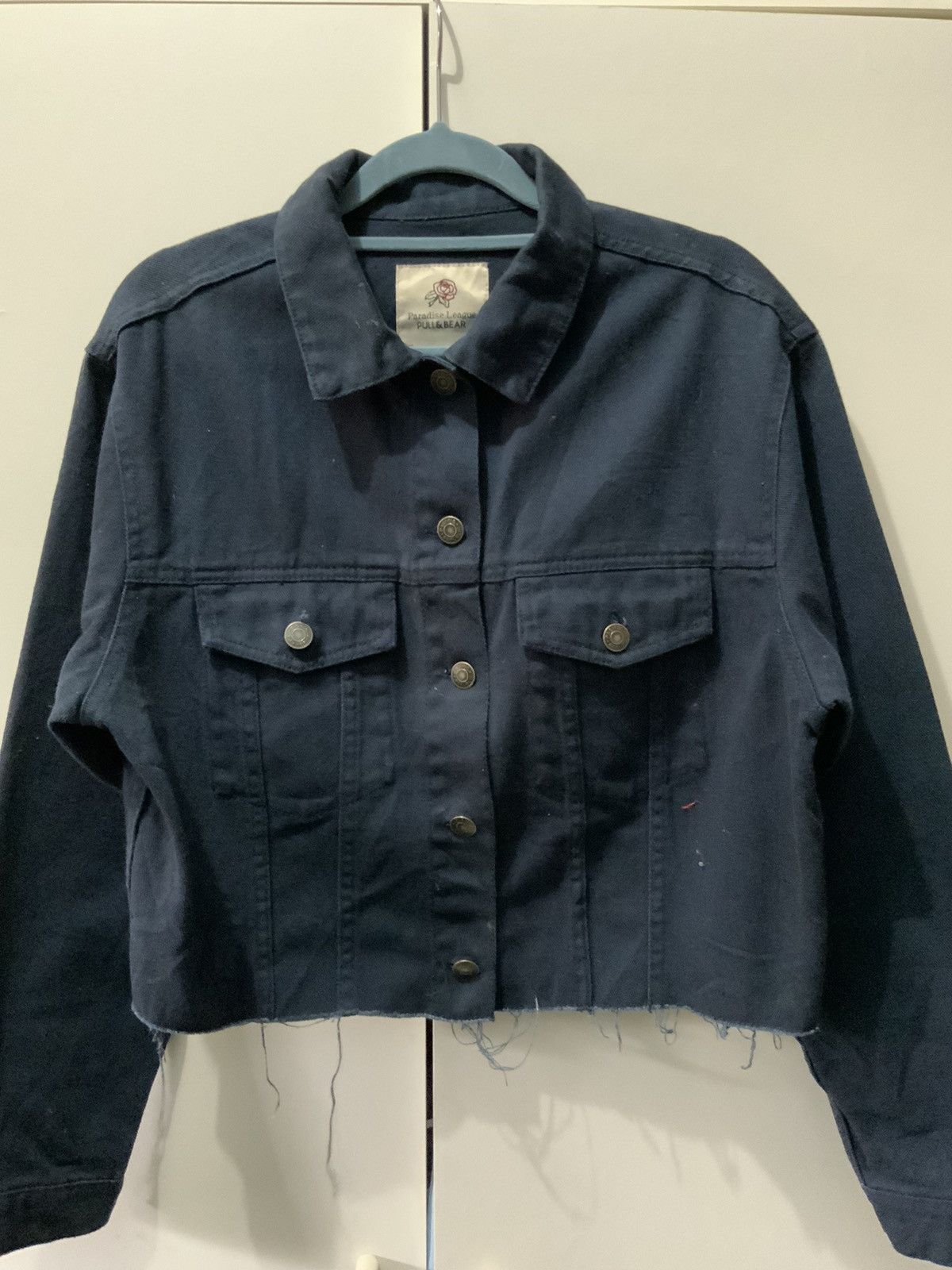 Pull & Bear Paradise League Pull & Bear Indigo Distressed Jacket Size US S / EU 44-46 / 1 - 4 Thumbnail