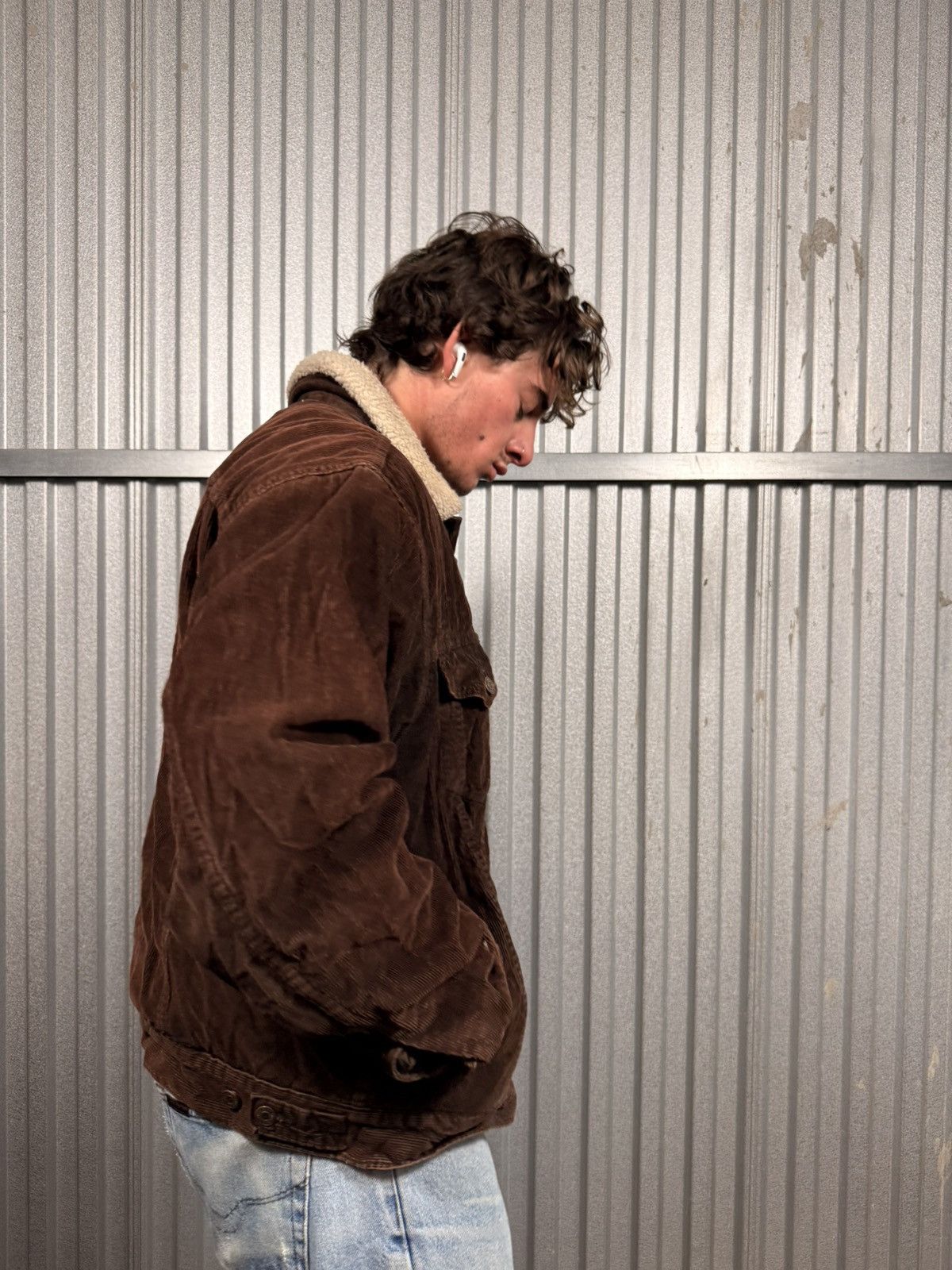 Levi's 90s Vintage Levis Mocha Distressed corduroy Cowboy Jacket Size US L / EU 52-54 / 3 - 6 Thumbnail