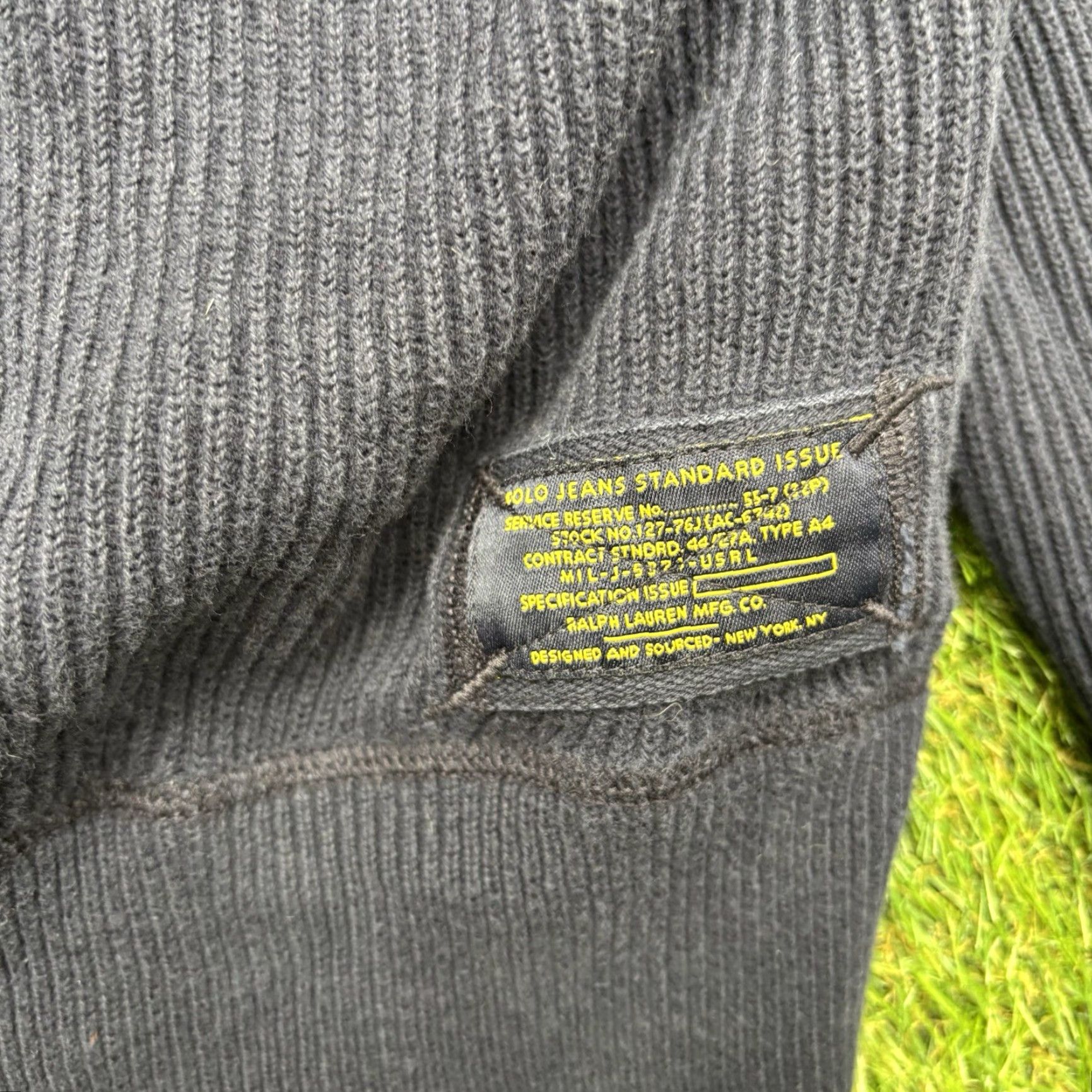 Polo Ralph Lauren VINTAGE Polo Ralph Lauren Men's Sweater 2XL Pullover Knit 1/4 Zip Mock Neck Wool Cotton Blue 90s Size US XXL / EU 58 / 5 - 5 Thumbnail