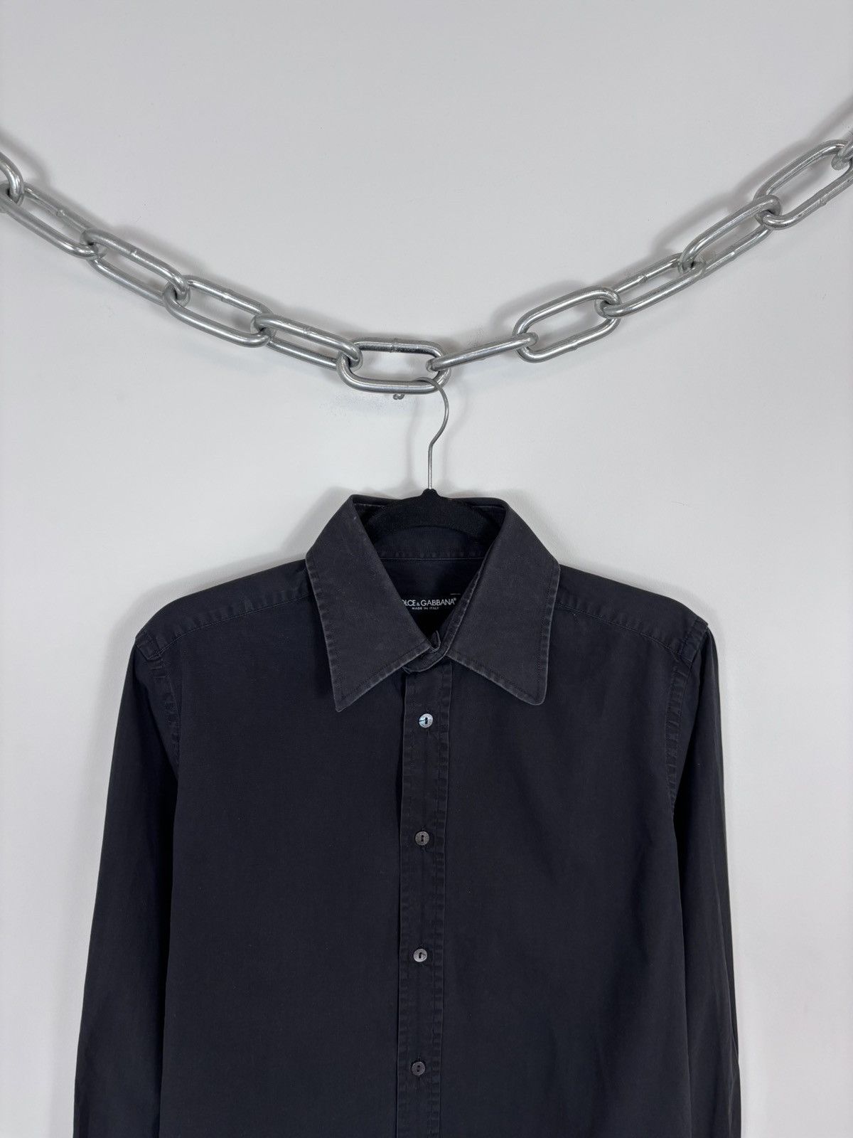 Dolce & Gabbana Dolce & Gabbana Vintage Men’s Button Up Long Sleeve Shirt Size US M / EU 48-50 / 2 - 2 Thumbnail
