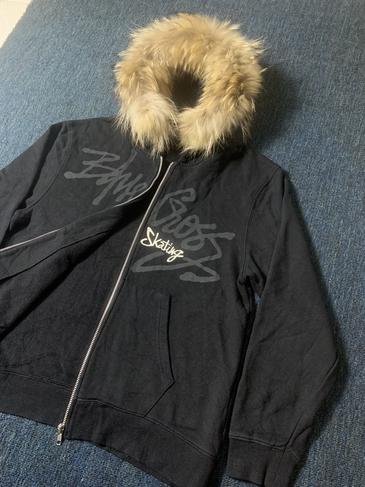 Japanese Brand Japanese Fur Bluecross Skating ziphoodie Size US M / EU 48-50 / 2 - 13 Thumbnail