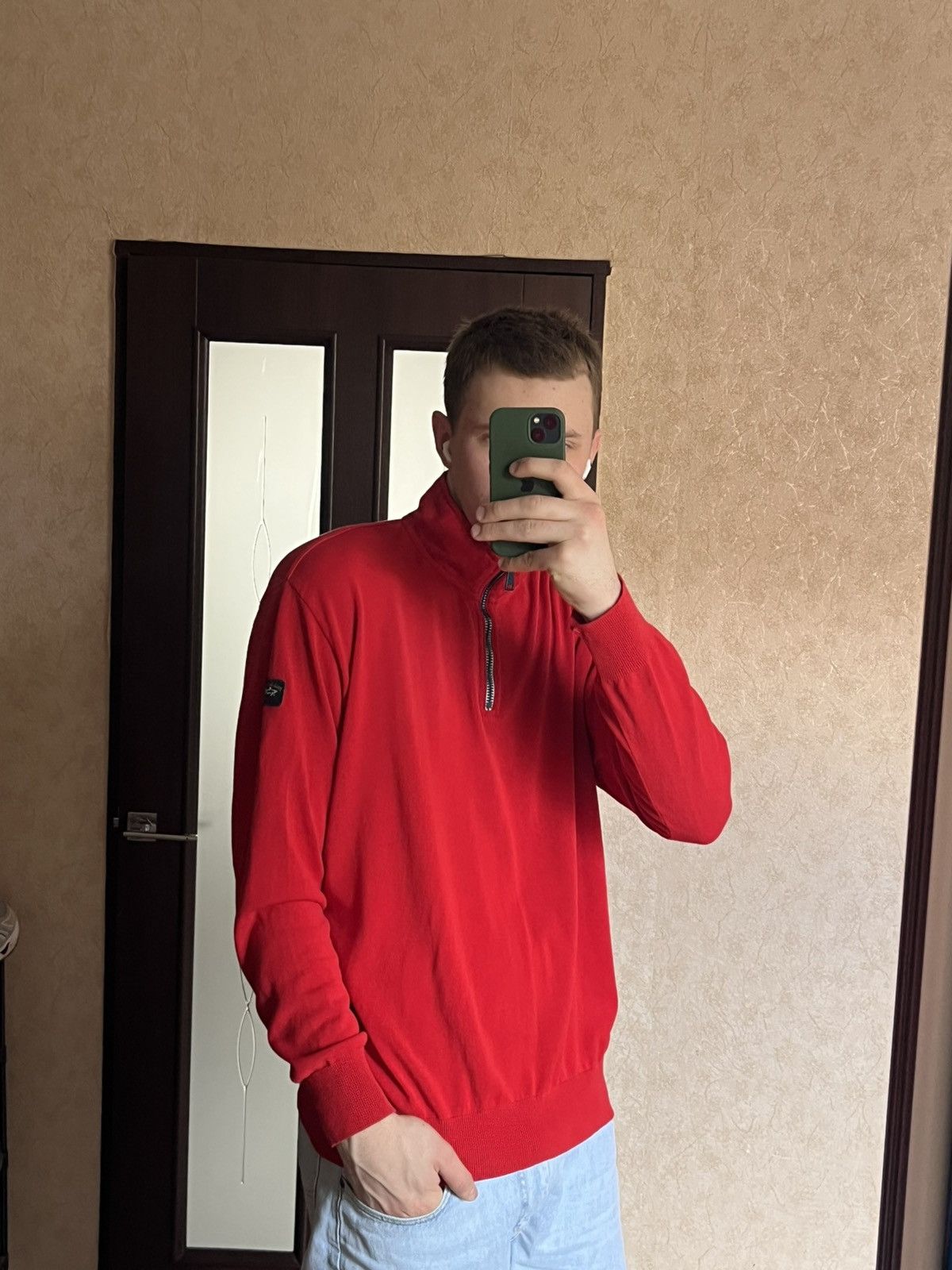 Paul & Shark × Vintage Vintage Paul & Shark Zip Knit Red Pullover Y2K sweatshirt Size US XXL / EU 58 / 5 - 2 Thumbnail