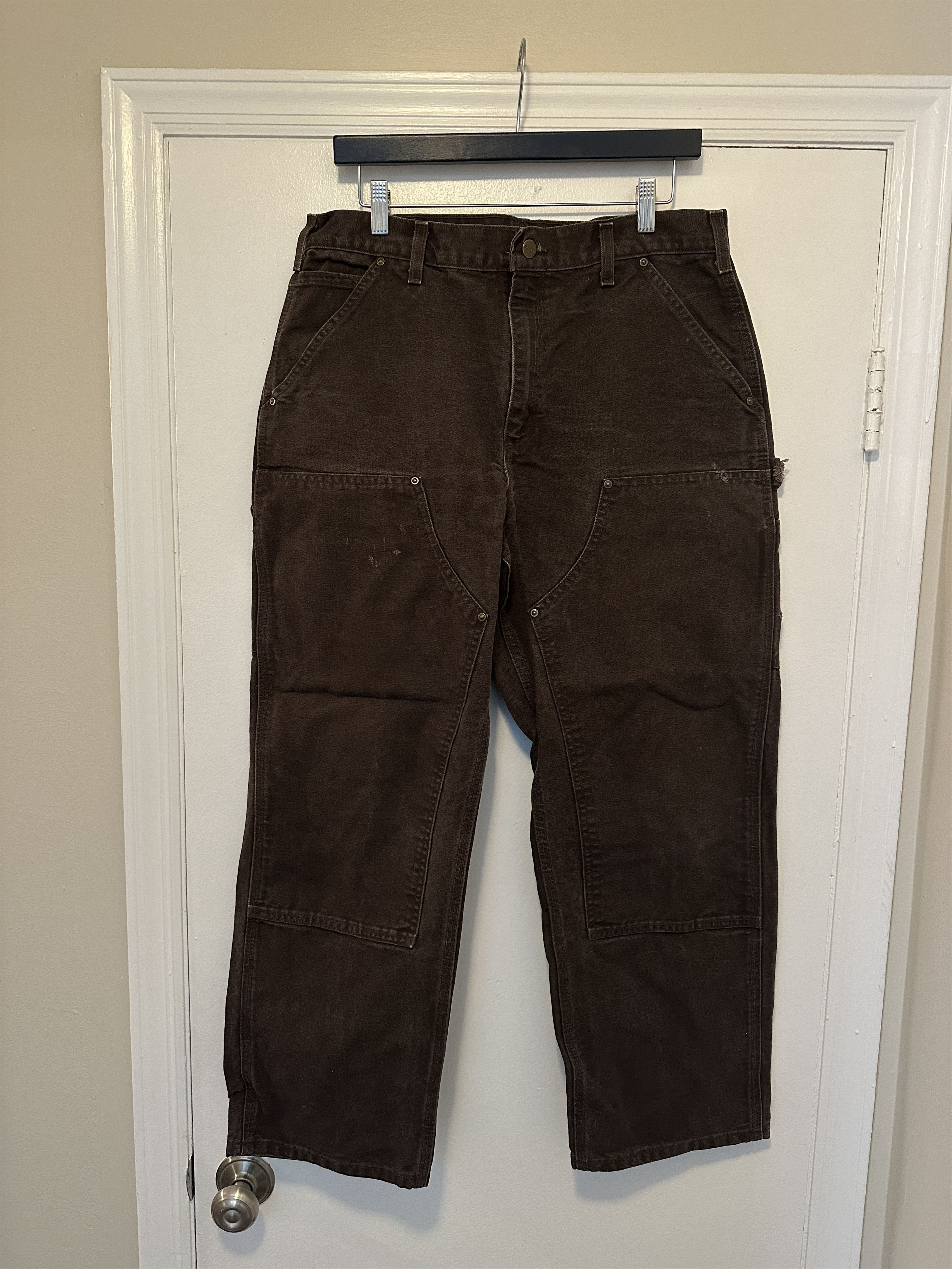 FI-Distressed Double Knee Pants (VerⅡ) Carhartt Men's Rugged Flex Relaxed Fit Canvas Double-Front U