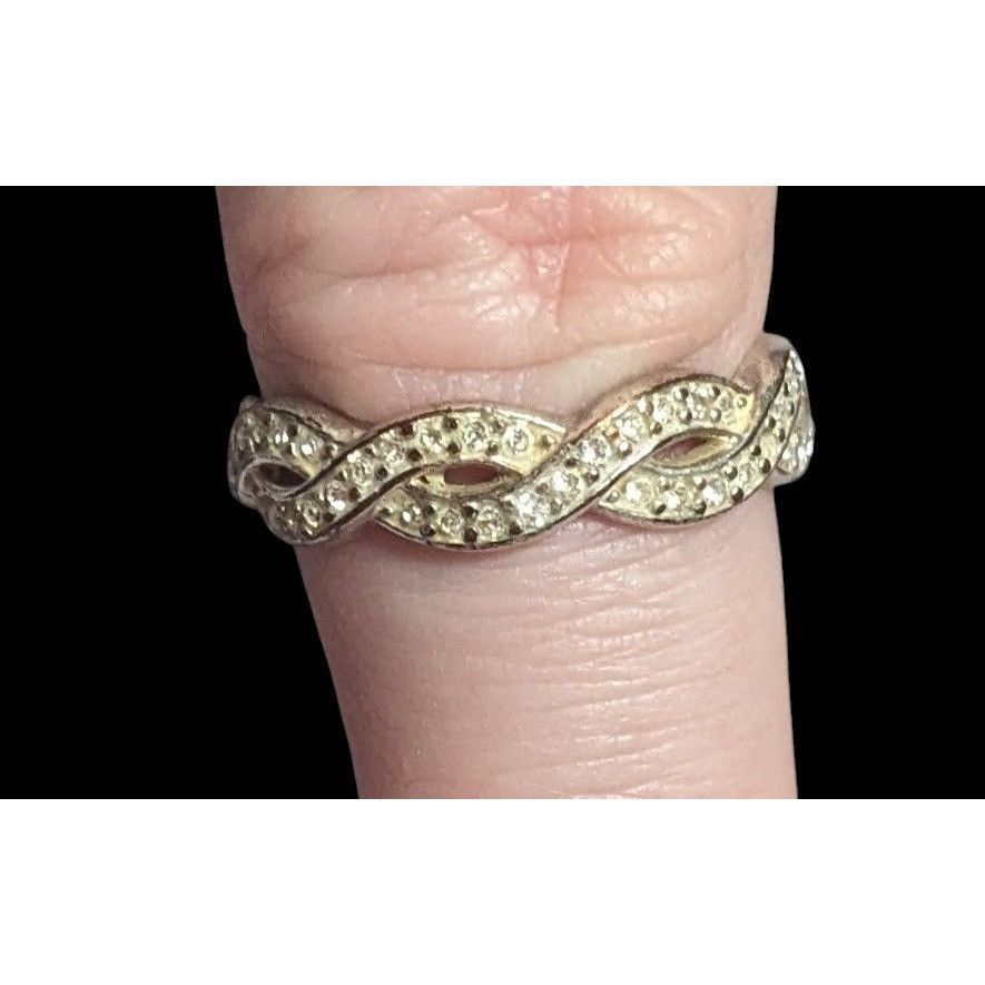 Other Infinity Clear Stoned Silver Tone Ring Size 8 Size ONE SIZE - 4 Thumbnail