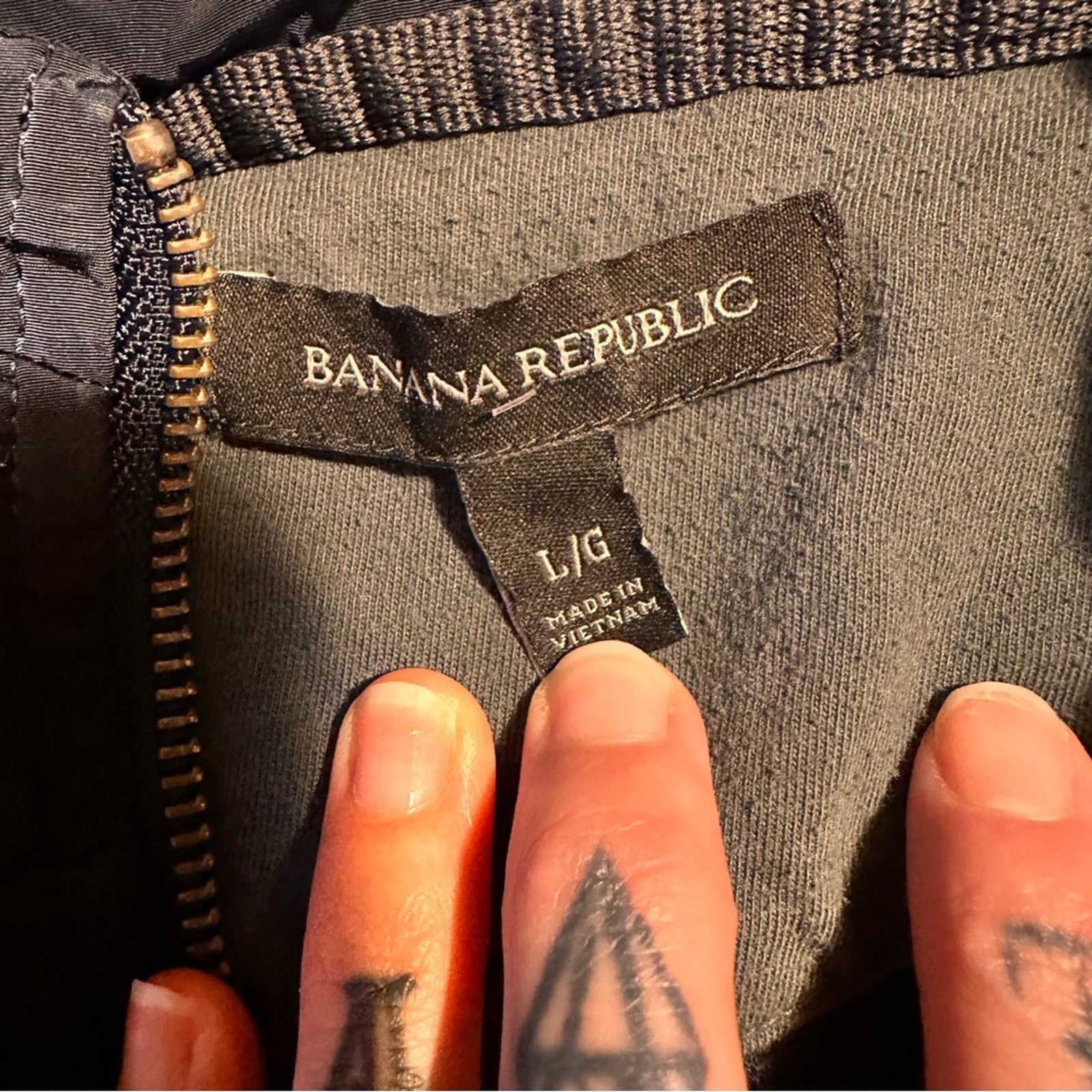 Banana Republic Banana Republic Hooded Full Zip Waffle Knit Jacket - Blue Size US L / EU 52-54 / 3 - 5 Thumbnail