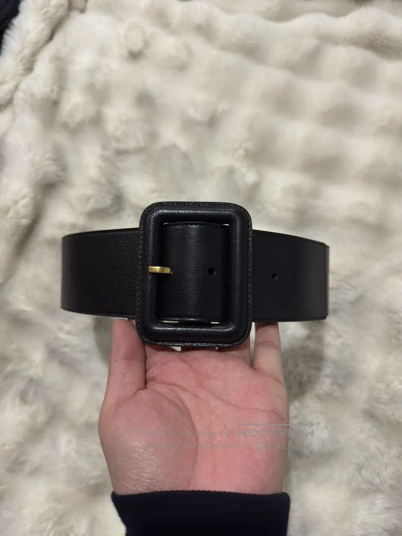 Saint Laurent Paris Saint Laurent Paris size 80 Black Gold Women's Belt Leathe Size ONE SIZE - 1 Thumbnail