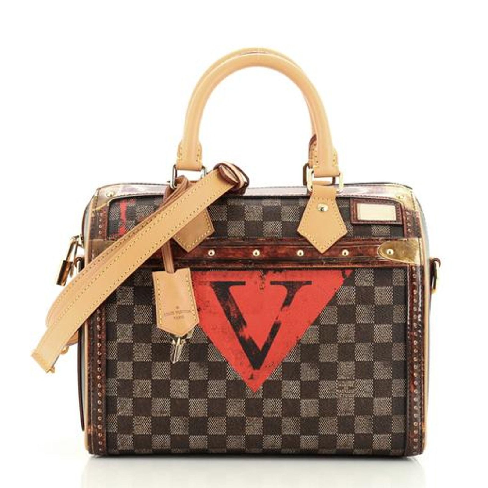 image of Louis Vuitton Transformed Speedy Bag Time Trunk Bandouliere in Brown, Women's