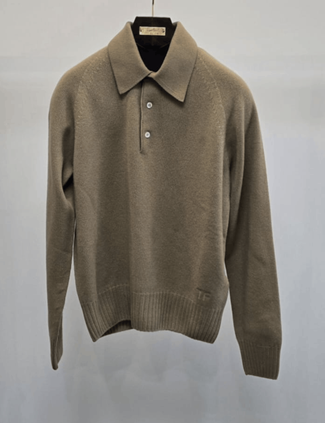 Tom Ford o1sm1stk0126 Seamless Cashmere Polo Knit Sweater in Brown Size US L / EU 52-54 / 3 - 1 Preview