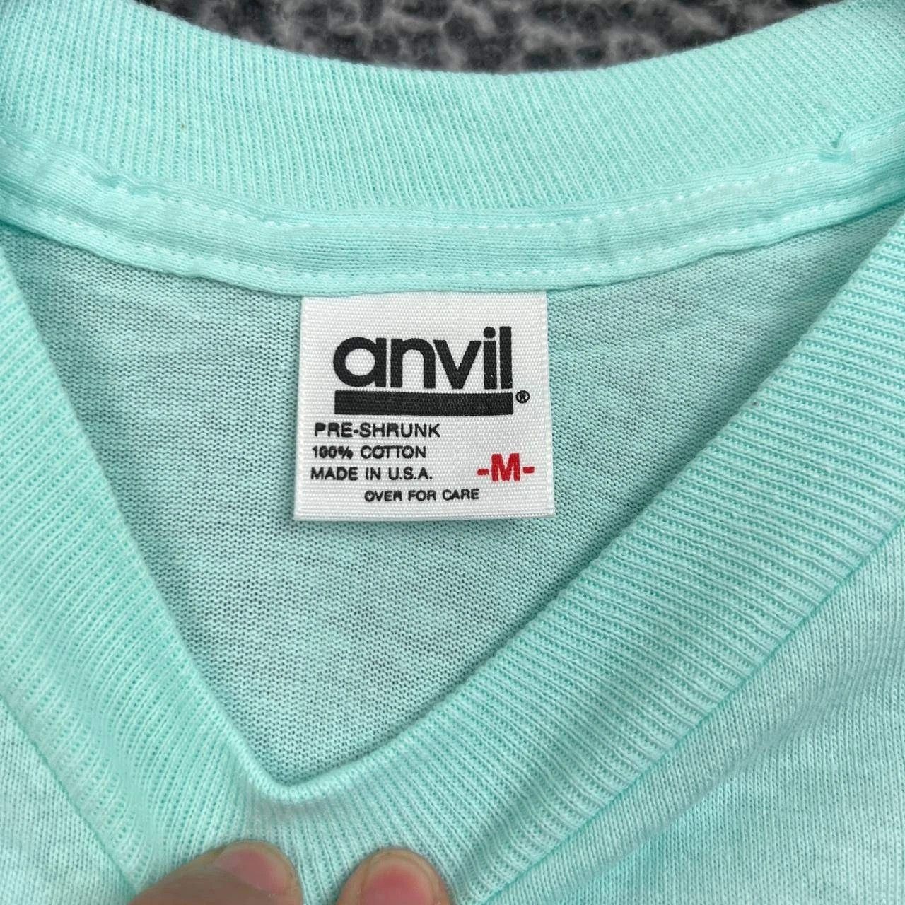Anvil Vintage Circle Bell Shirt Men Medium Blue Anvil Short Sleeve Size US M / EU 48-50 / 2 - 4 Thumbnail