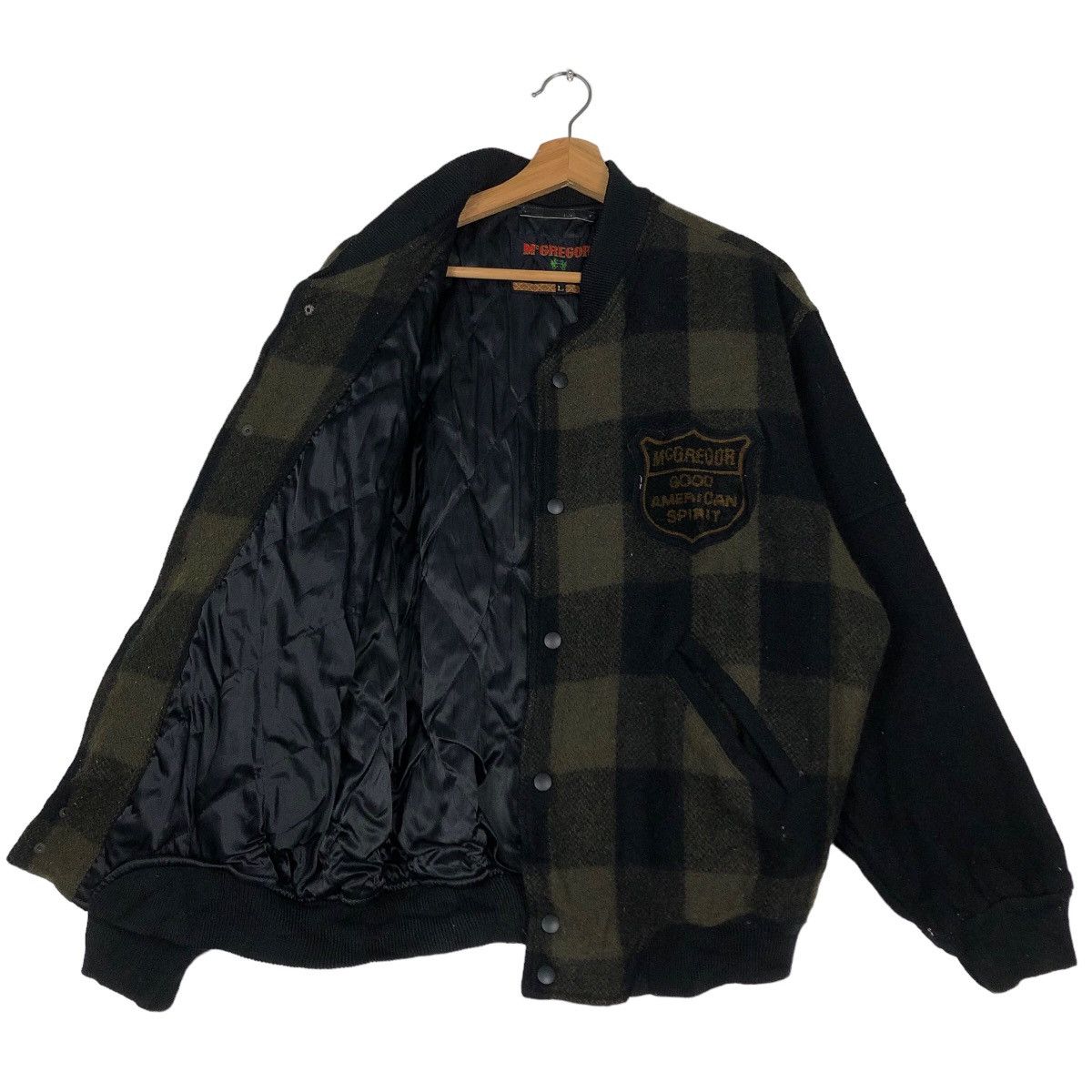 Japanese Brand 🔥Vtg Wool Herringbone Bomber Jacket Mc Gregor USA Size US L / EU 52-54 / 3 - 9 Thumbnail