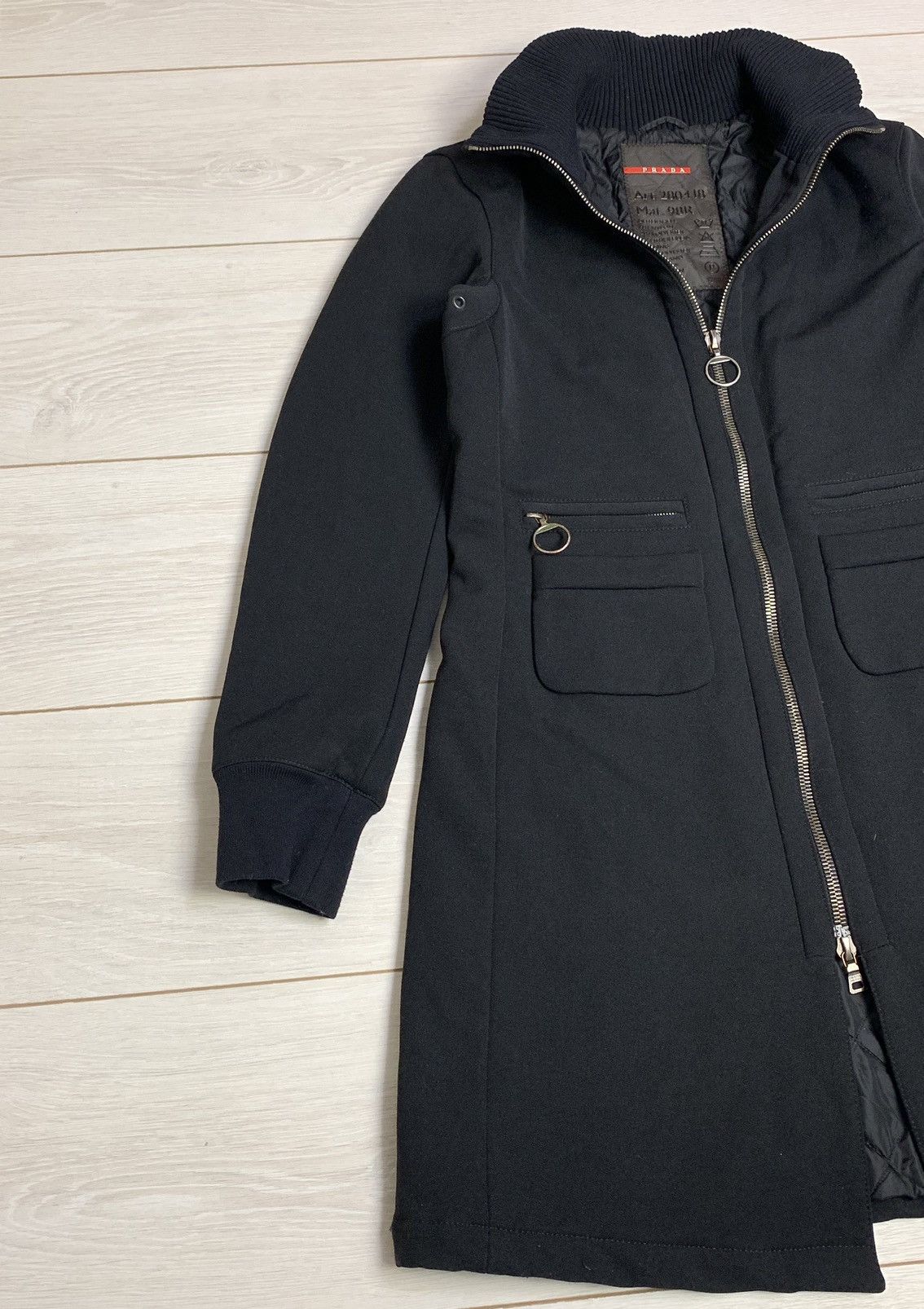 Prada Archival Prada Linea Rossa Nylon Quilted Long Jacket Black Size M / US 6-8 / IT 42-44 - 3 Thumbnail