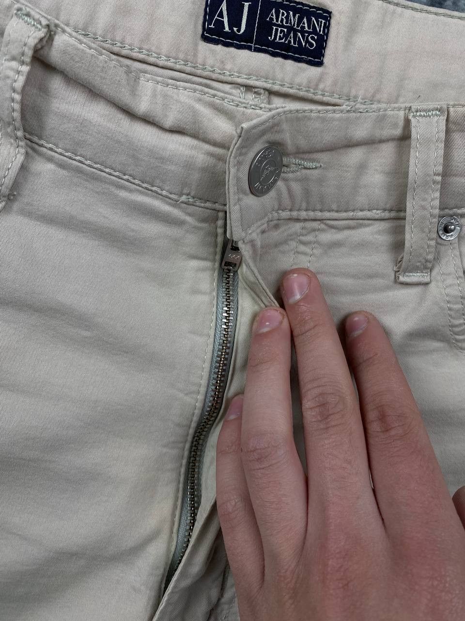 Armani Armani Jeans Comfort Fit Jeans Big Logo Men Size 38 Beige Size US 38 / EU 54 - 11 Thumbnail