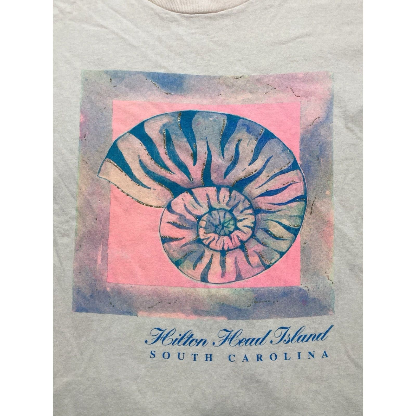 Anvil VINTAGE Hilton Head Island South Carolina beach Anvil T-Shirt 90s Graphic Large Yellow Mens Adult L Shirt Size US L / EU 52-54 / 3 - 2 Thumbnail