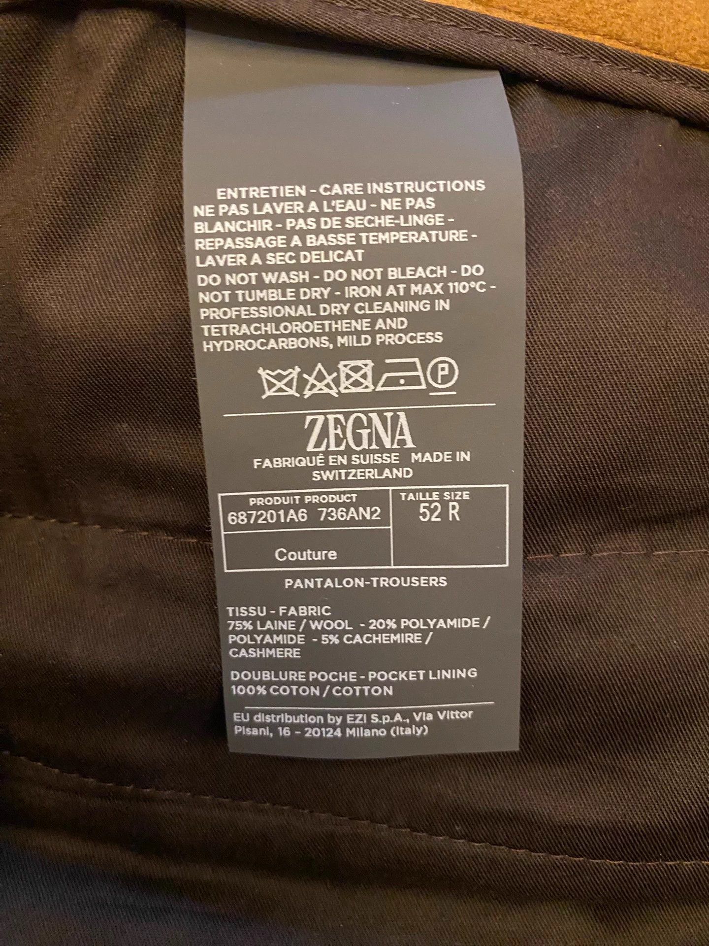 Ermenegildo Zegna ZEGNA Couture Runway Swiss Camel Wool Wide-Leg Pant Size US 36 / EU 52 - 6 Thumbnail