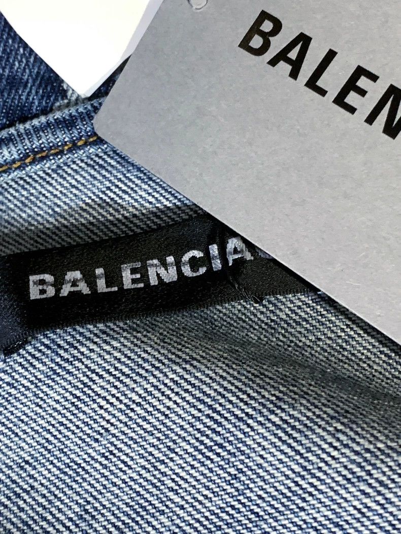 Balenciaga Balenciaga Blue washed full print denim jacket Size US L / EU 52-54 / 3 - 6 Thumbnail