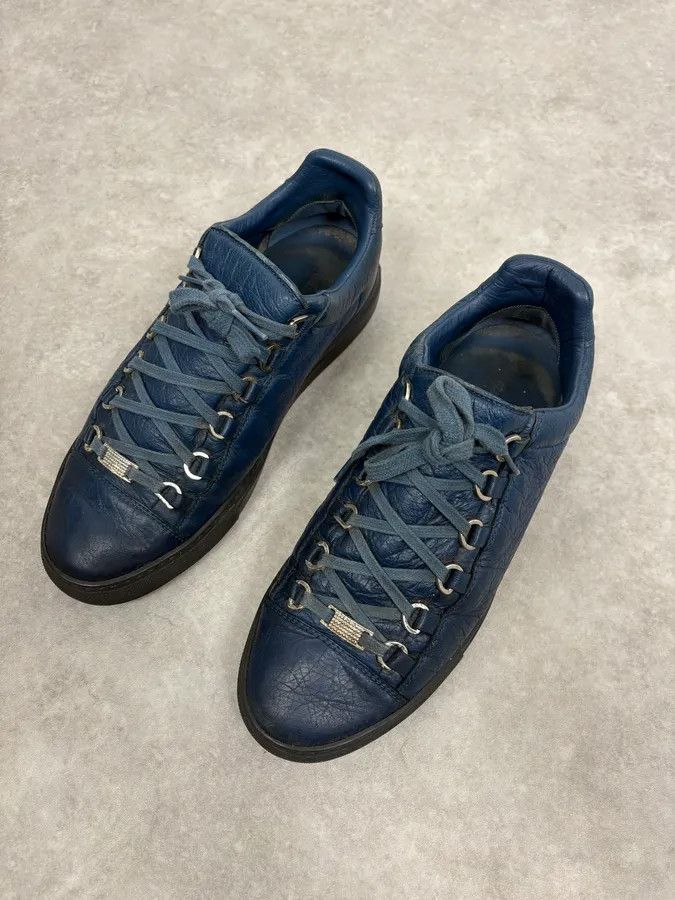 Balenciaga Balenciaga Arena Low Navy Leather Sneakers Size US 8.5 / EU 41-42 - 4 Thumbnail