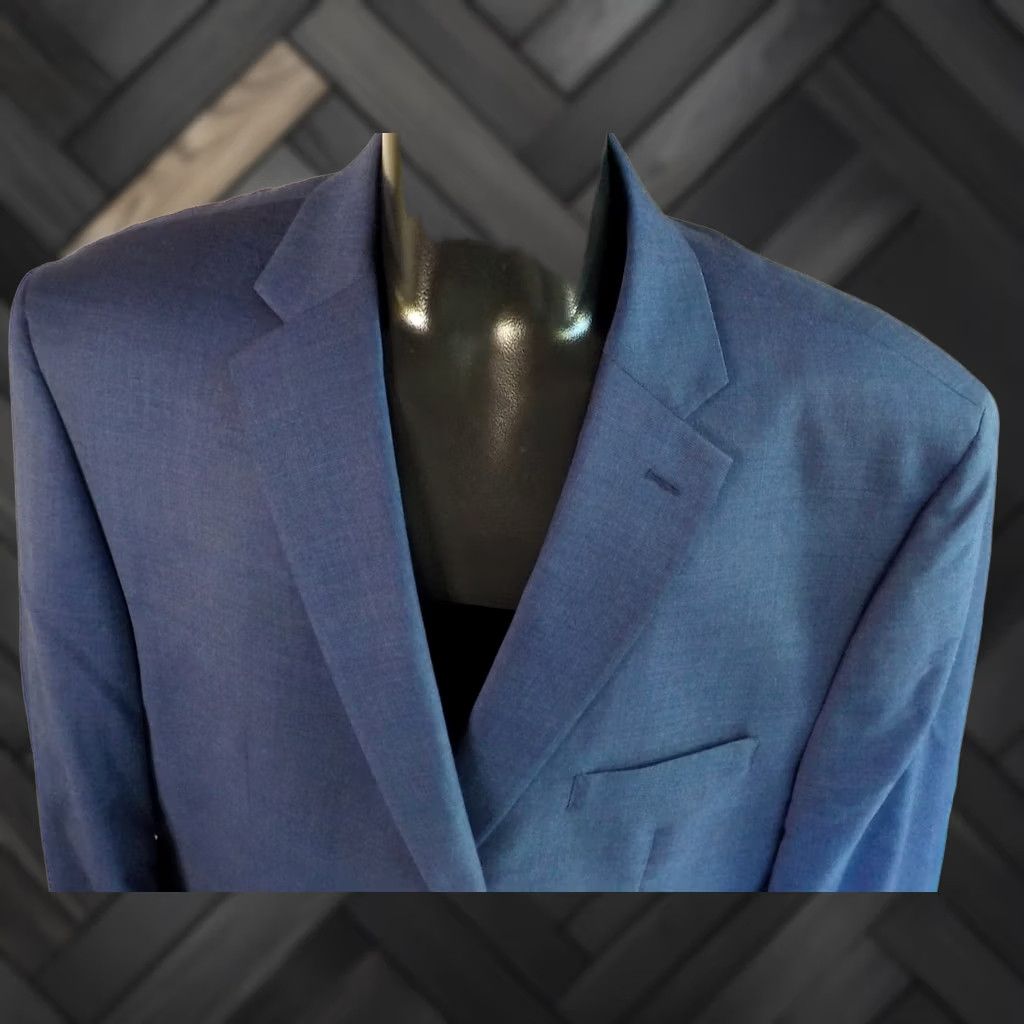 Ralph Lauren VINTAGE LAUREN RALPH LAUREN Blazer Wool Plaid Dual Vents 50R Men Blue Size 50R - 1 Thumbnail