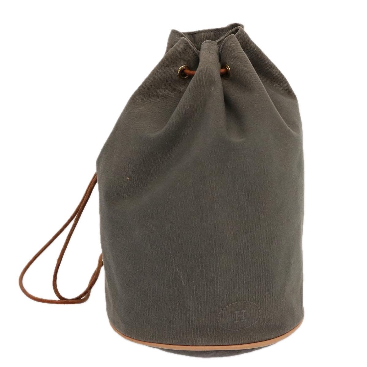 image of Hermes Purse Porochon Mimil Gm Shoulder Bag Canvas Gray Auth Ep3897 in Grey, Women's