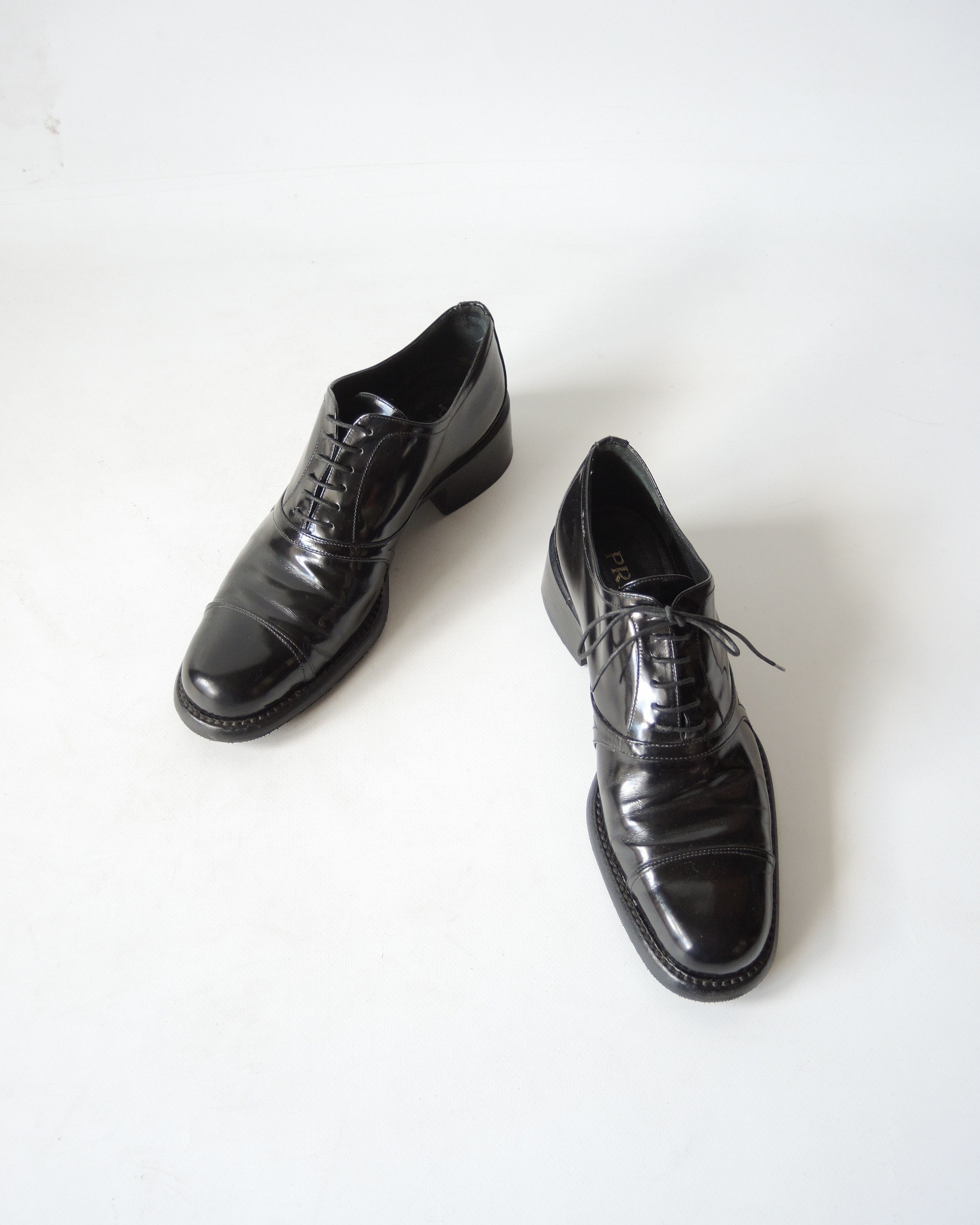 Prada Prada Black Patent Leather Oxford Shoes – Made in Italy Size US 9 / IT 39 - 4 Thumbnail