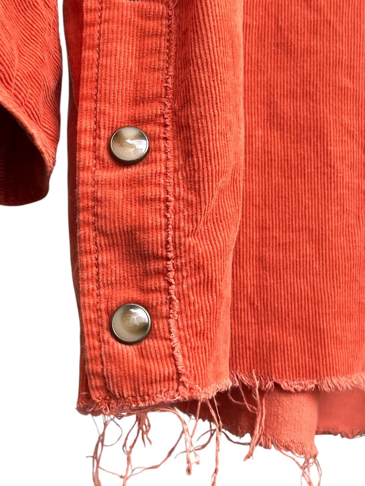 Another Influence A.E Orange Corduroy Frayed Pullover Kapital Style Shirt Size US M / EU 48-50 / 2 - 10 Thumbnail
