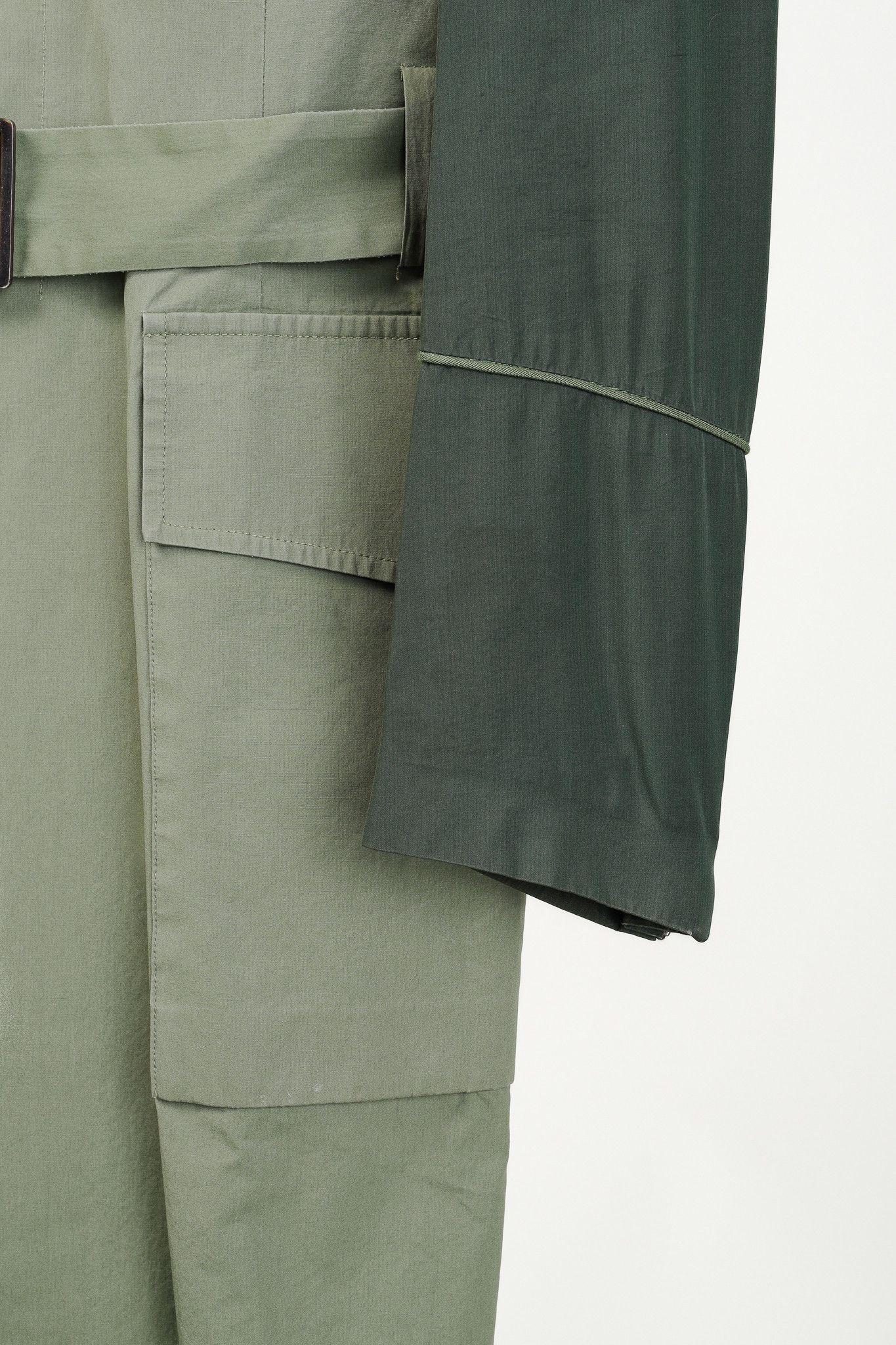 Umit Benan Umit Benan SS/16 Runway Green Belted Cargo Trench Coat Size US L / EU 52-54 / 3 - 7 Thumbnail