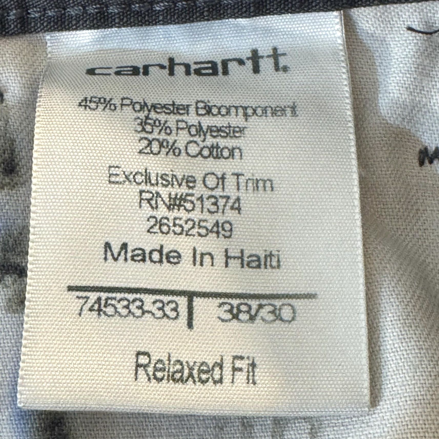 Carhartt Carhartt Pants Mens 38x28 Gray Relaxed Fit Ripstop Workwear Hidden Zip Pocket Size US 38 / EU 54 - 7 Thumbnail