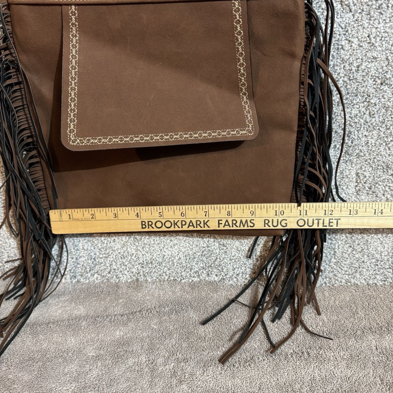 Other Fringe Crossbody Bag Boho Western Faux Suede Hippie Festival Size ONE SIZE - 11 Thumbnail