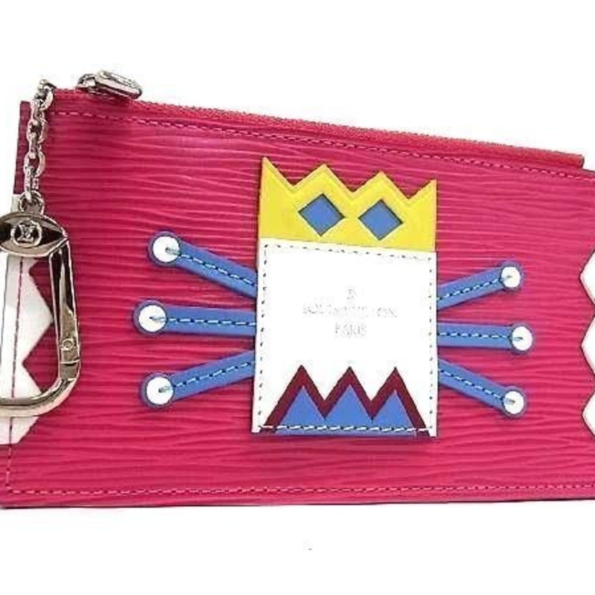 Louis Vuitton Louis Vuitton Wallet/Coin Case Epi Pochette Cle Tribal Mask M60788 Pivoine Leather Women's Coin Purse Size ONE SIZE - 1 Thumbnail