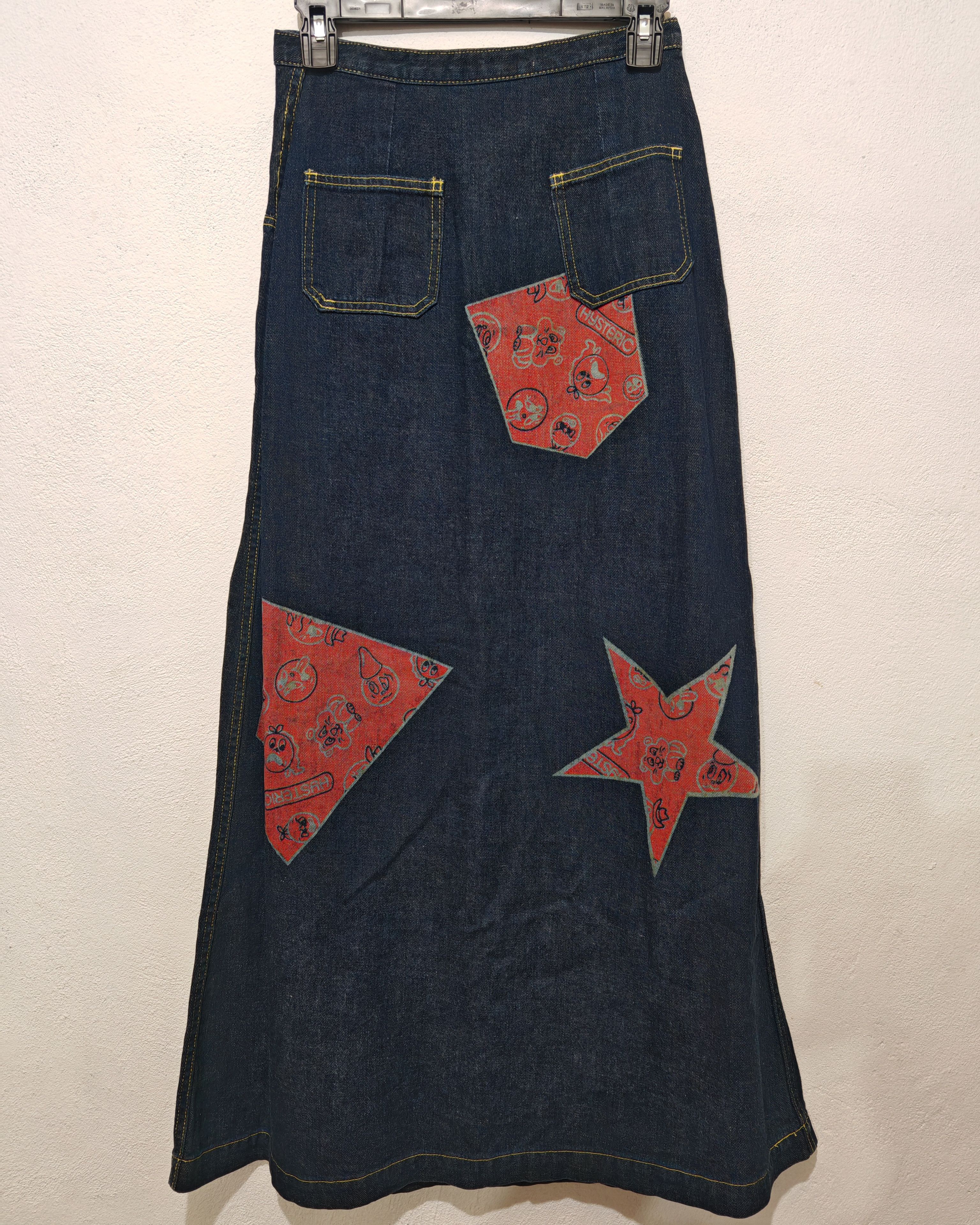 Designer × Hysteric Glamour × Vintage Vintage Hysteric Glamour Denim Wrap Around Skirt Printed Size 26" / US 2 / IT 38 - 1 Thumbnail