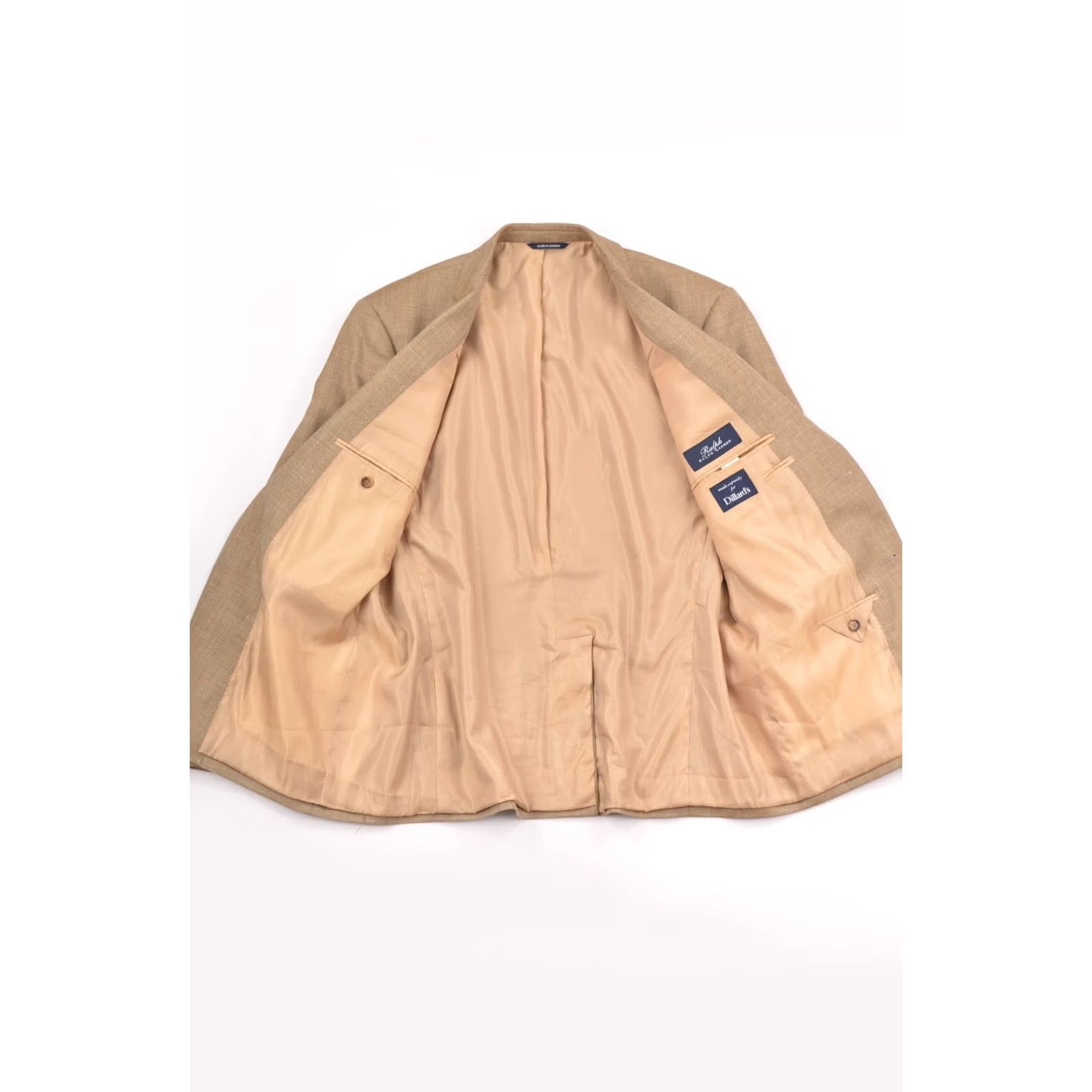 Ralph Lauren Ralph Lauren Blazer Wool Blend Herringbone Beige 44R Men Canada Made in Canada Size 44R Wool Blend Herringbone Blazer Mens Size 44R - 4 Thumbnail