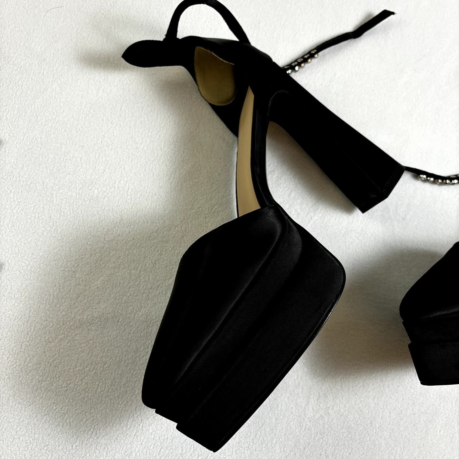 Other Women's Platform Block Heels Shoes Sz US 10 EU 43 Satin Rhin Size US 10 / IT 40 - 3 Thumbnail