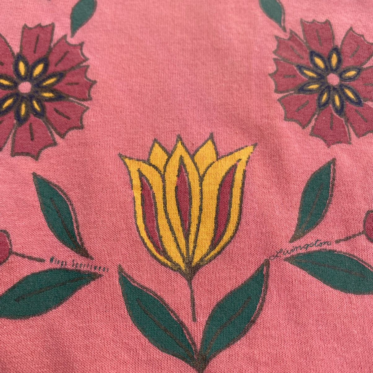 Fruit Of The Loom × Vintage 1990s Floral Art Tee C002 Size US M / EU 48-50 / 2 - 3 Thumbnail