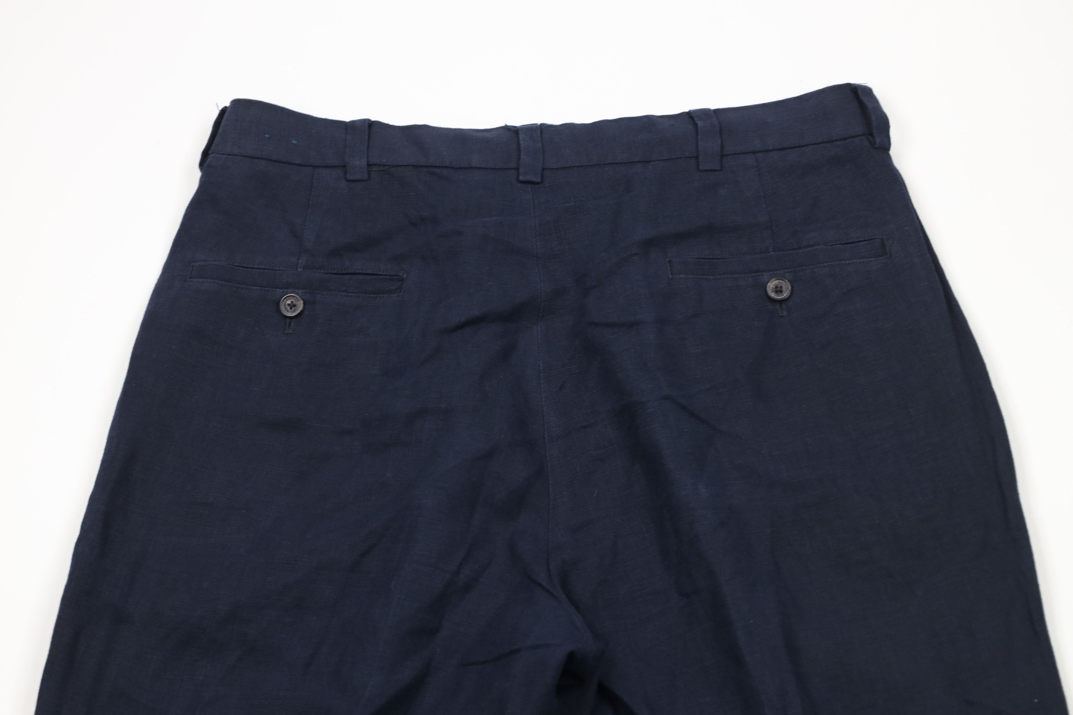 Brooks Brothers × Vintage Vintage Brooks Brothers Cuffed Wide Leg Chino Pants Linen Size US 34 / EU 50 - 9 Thumbnail