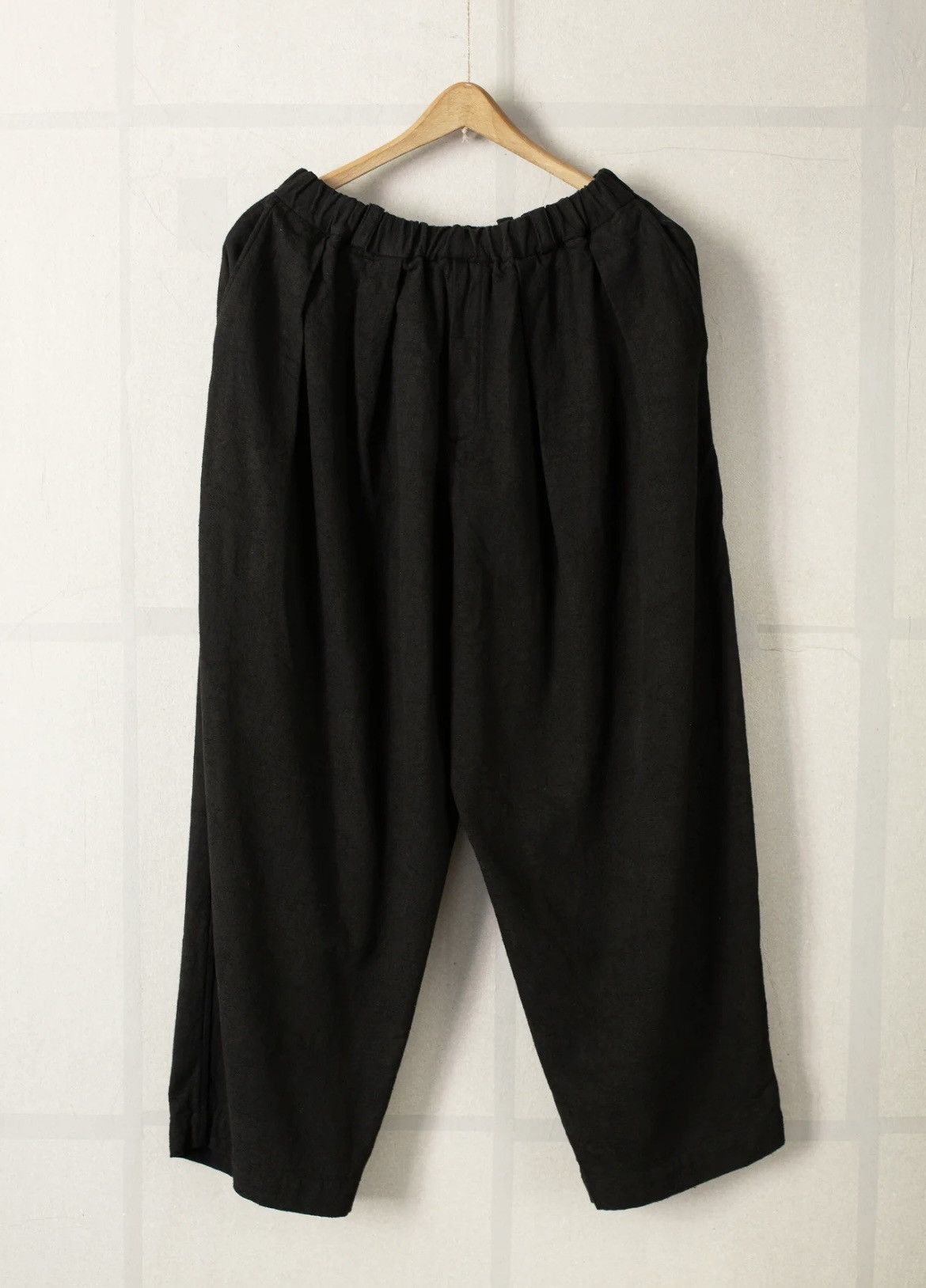 MITTAN Black Silk, Cotton, & Linen Jacquard Pants Size US 32 / EU 48 - 1 Thumbnail