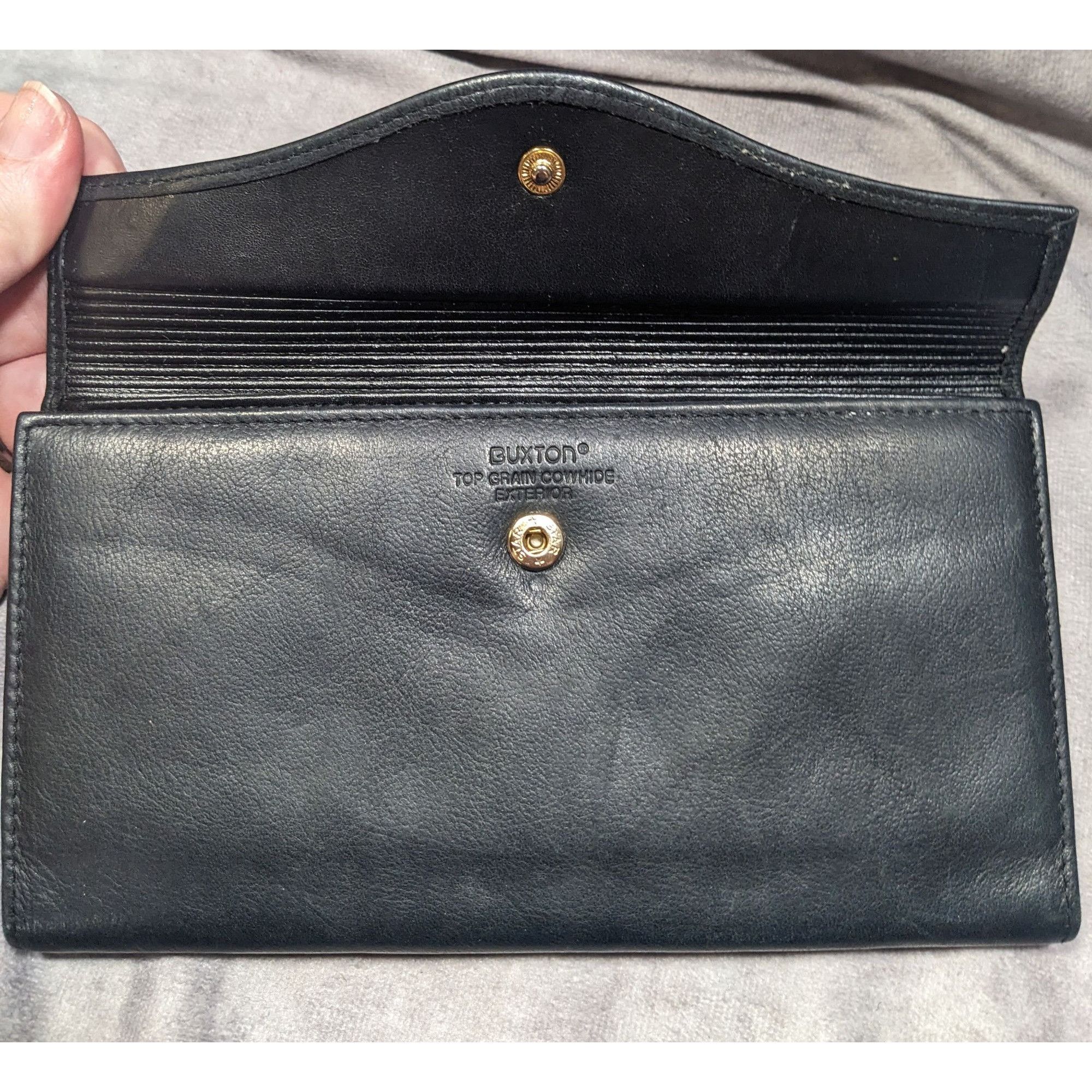 Other Vintage Buxton Leather Black Wallet With Attached Coin Pouch Size ONE SIZE - 15 Thumbnail