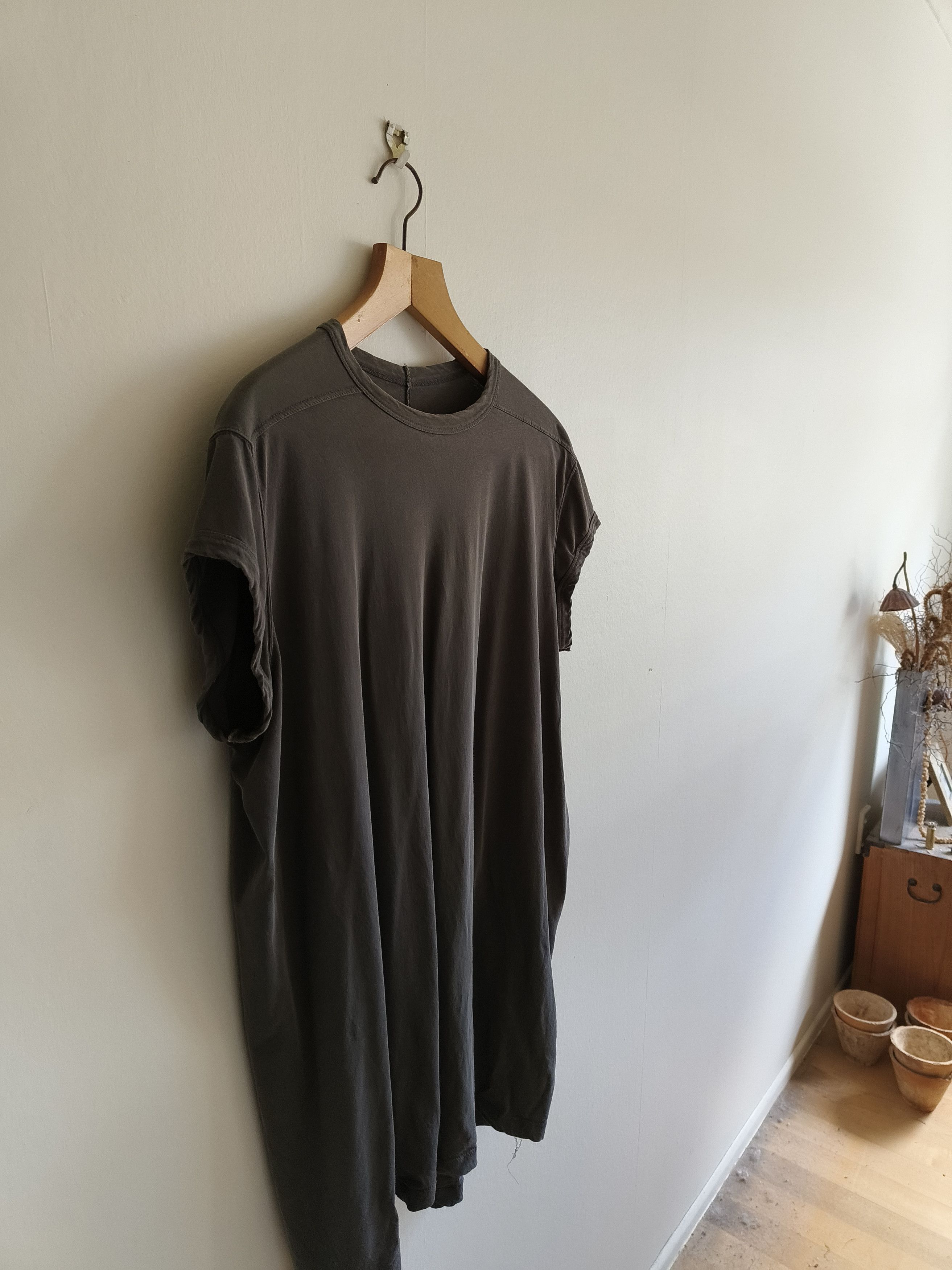 Pre-owned Rick Owens Ss 14 Cap Sleeve Tee In Gray