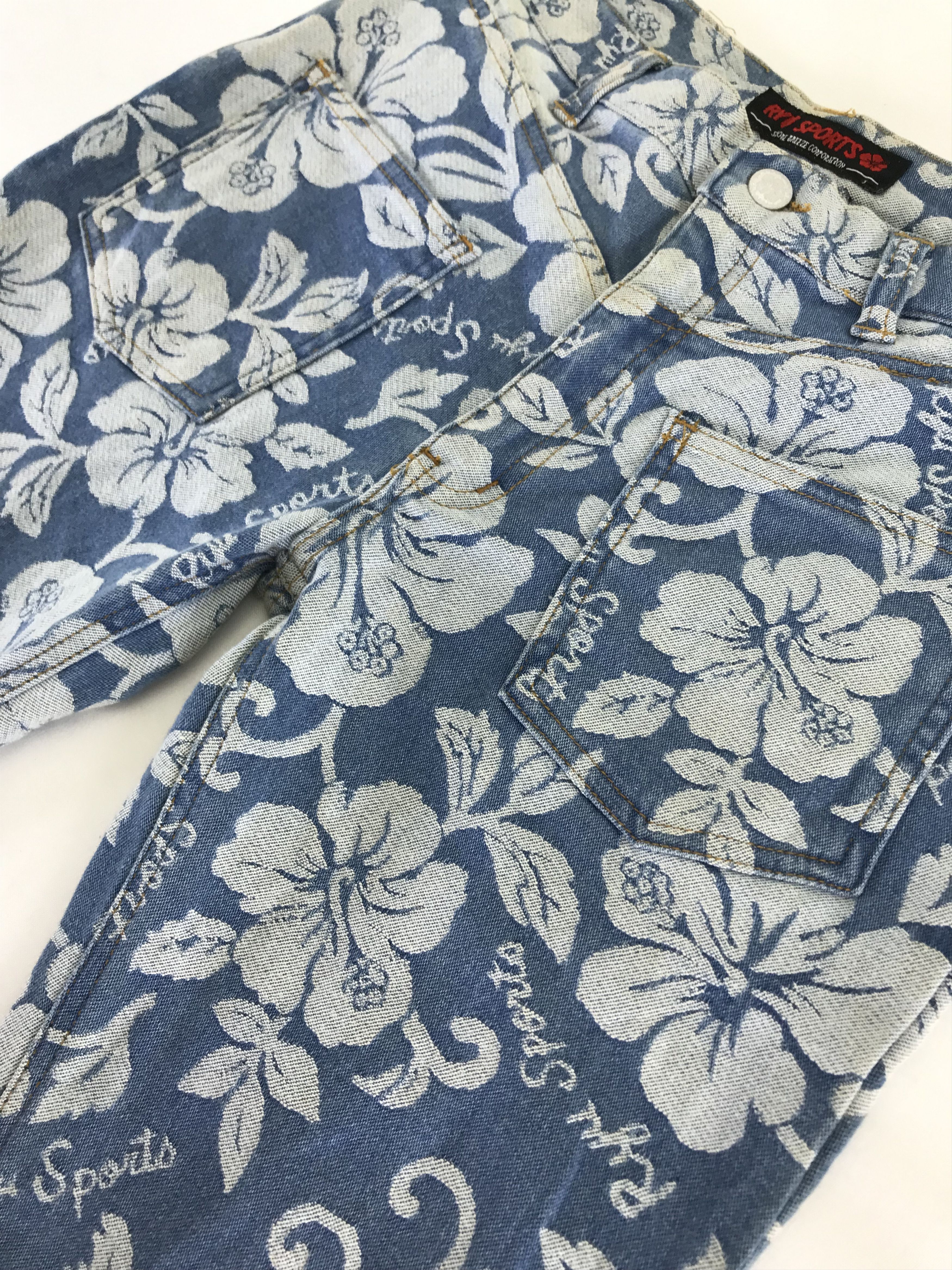 Hysteric Glamour Vintage Japanese Ryu Full Printed Floral Flare Jeans Size 27" / US 4 / IT 40 - 9 Thumbnail