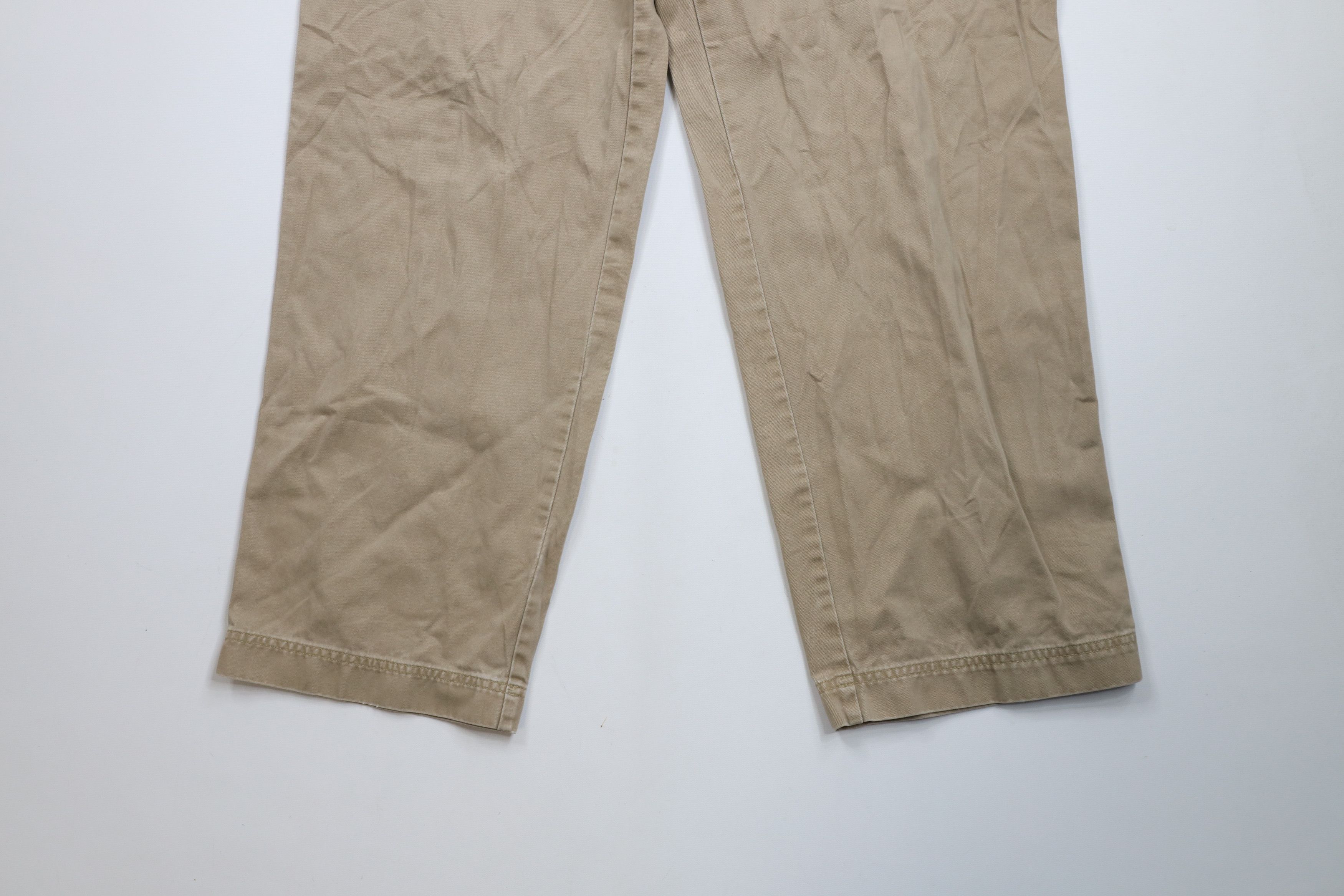 Express × Vintage Vintage Y2K 2001 Express Wide Leg Chino Pants Beige Cotton Size US 36 / EU 52 - 4 Thumbnail