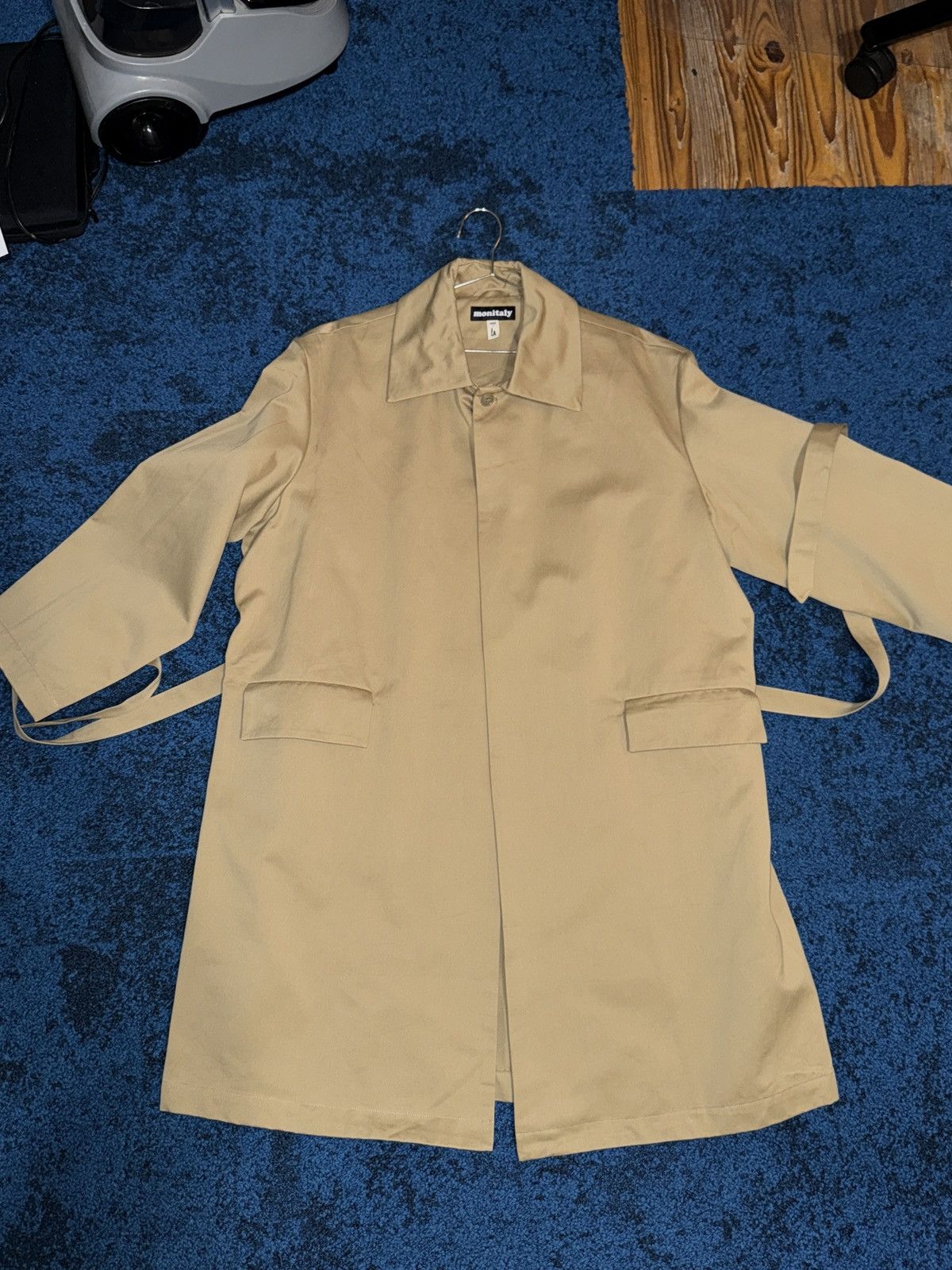 Monitaly Monitaly Beige Trench Coat Sz 42 Size US M / EU 48-50 / 2 - 5 Thumbnail